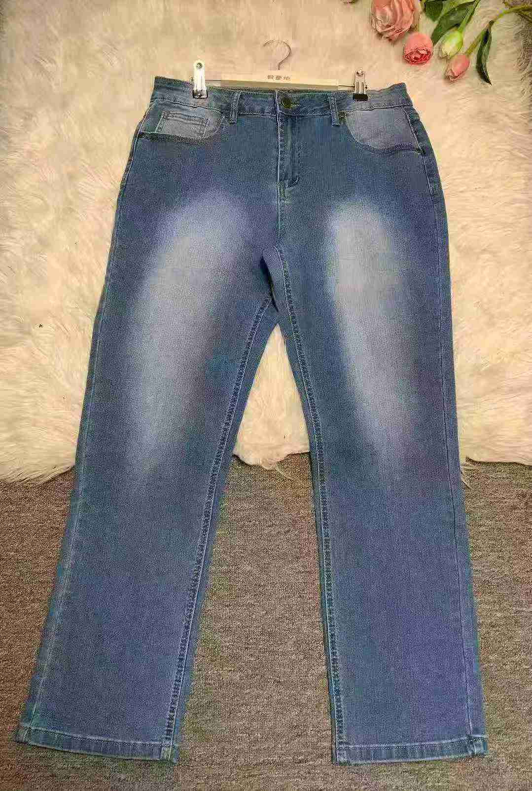 220 Piezas de Jeans cortados elásticos de corte recto entallado para hombre, con cierre YKK, empaquetados individualmente con etiqueta colgante, tallas S-3XL - Image 2