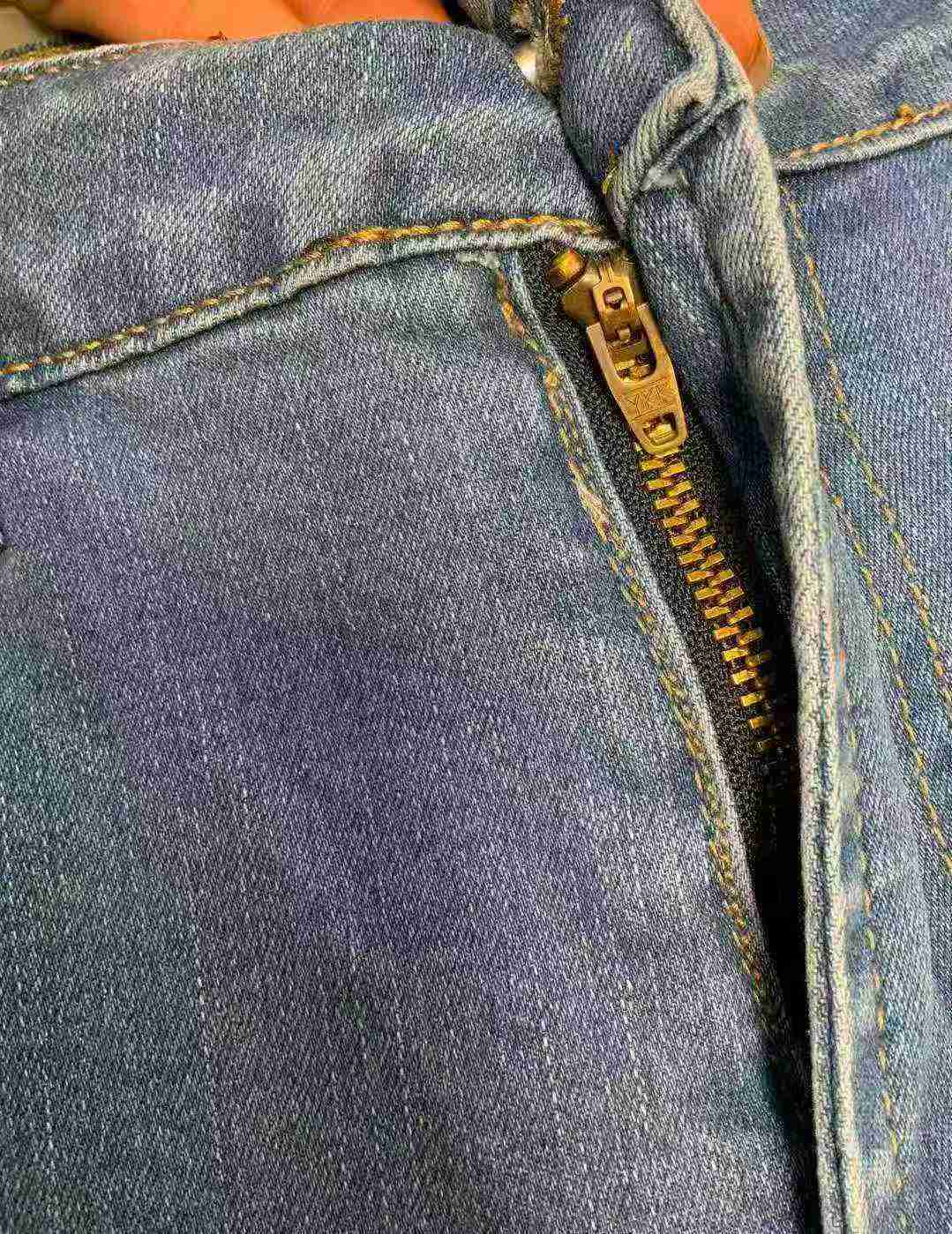 220 Piezas de Jeans cortados elásticos de corte recto entallado para hombre, con cierre YKK, empaquetados individualmente con etiqueta colgante, tallas S-3XL - Image 3