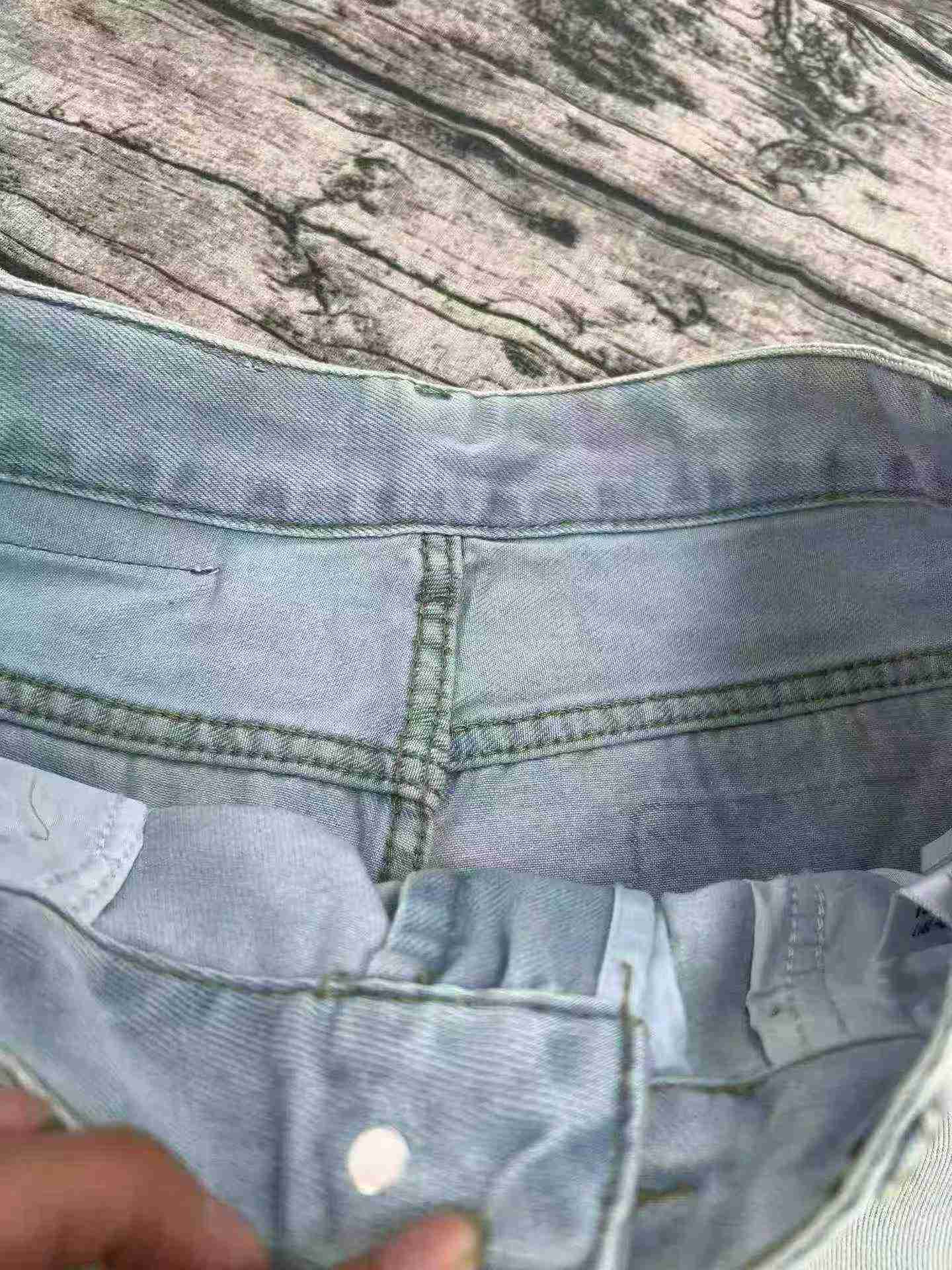 Jeans para mujer de cintura alta y pierna ancha de color azul glaciar, 2300 piezas, liquidación total completa - Image 6