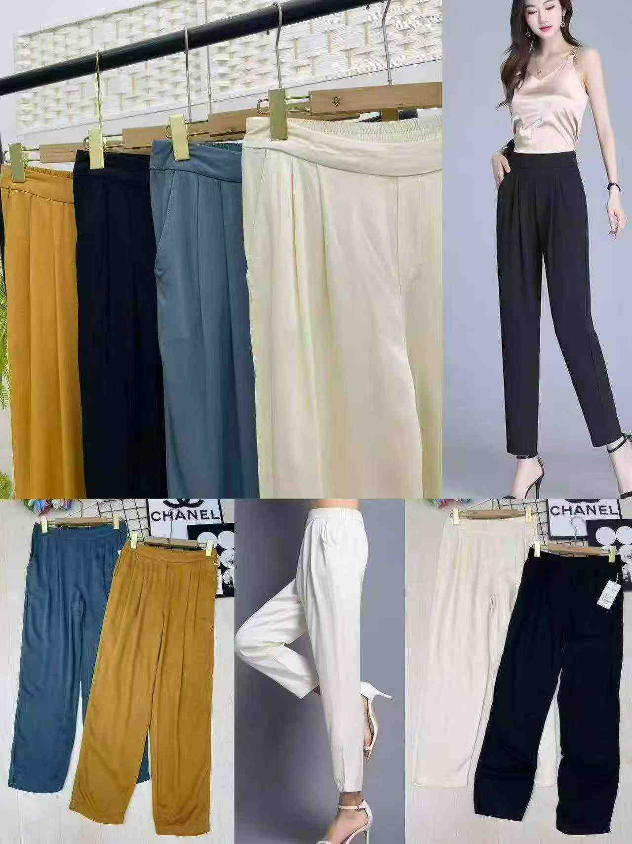 Markowe bawełniane spodnie damskie casual, 1114 sztuk, z indywidualnym opakowaniem - Image 9