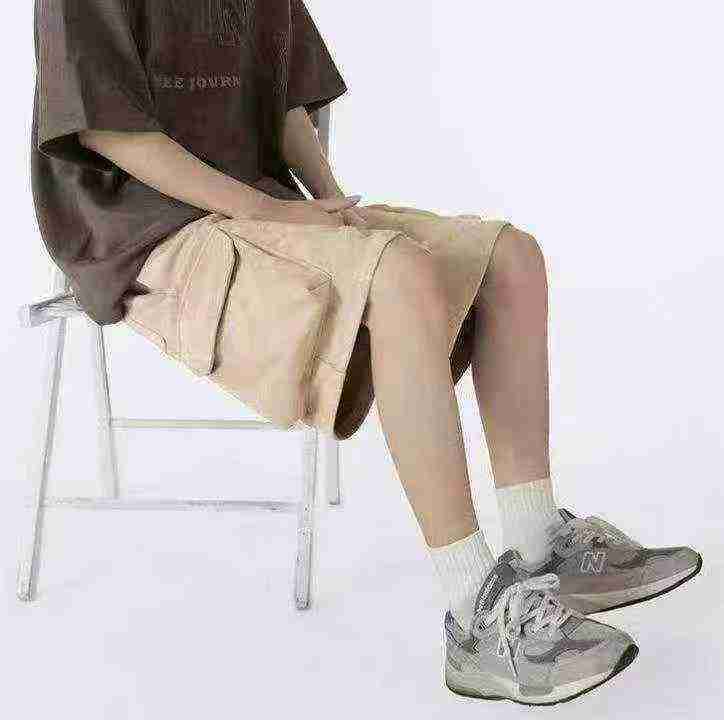 Men's Summer Loose Casual American Suede Multi-pocket Cargo Shorts About 683pcs - Image 3