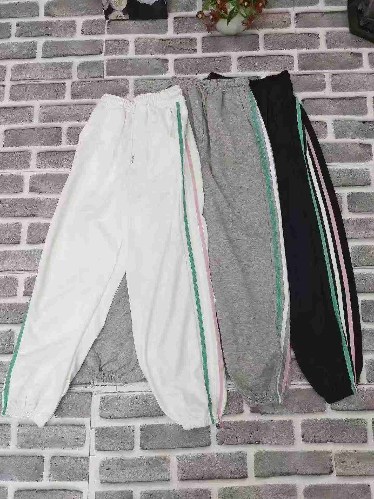 Women's Rainbow Three Stripe Loose Drawstring Jogger Pants About 458pcs - Image 4