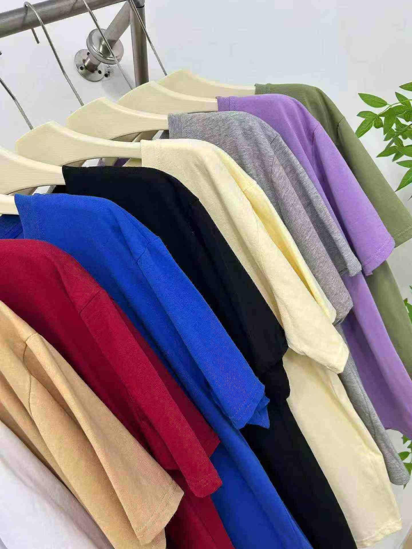 Classic 180g Cotton V-neck Solid Short Sleeve T-shirts for Men Women, Total 8217 Pieces - Image 7