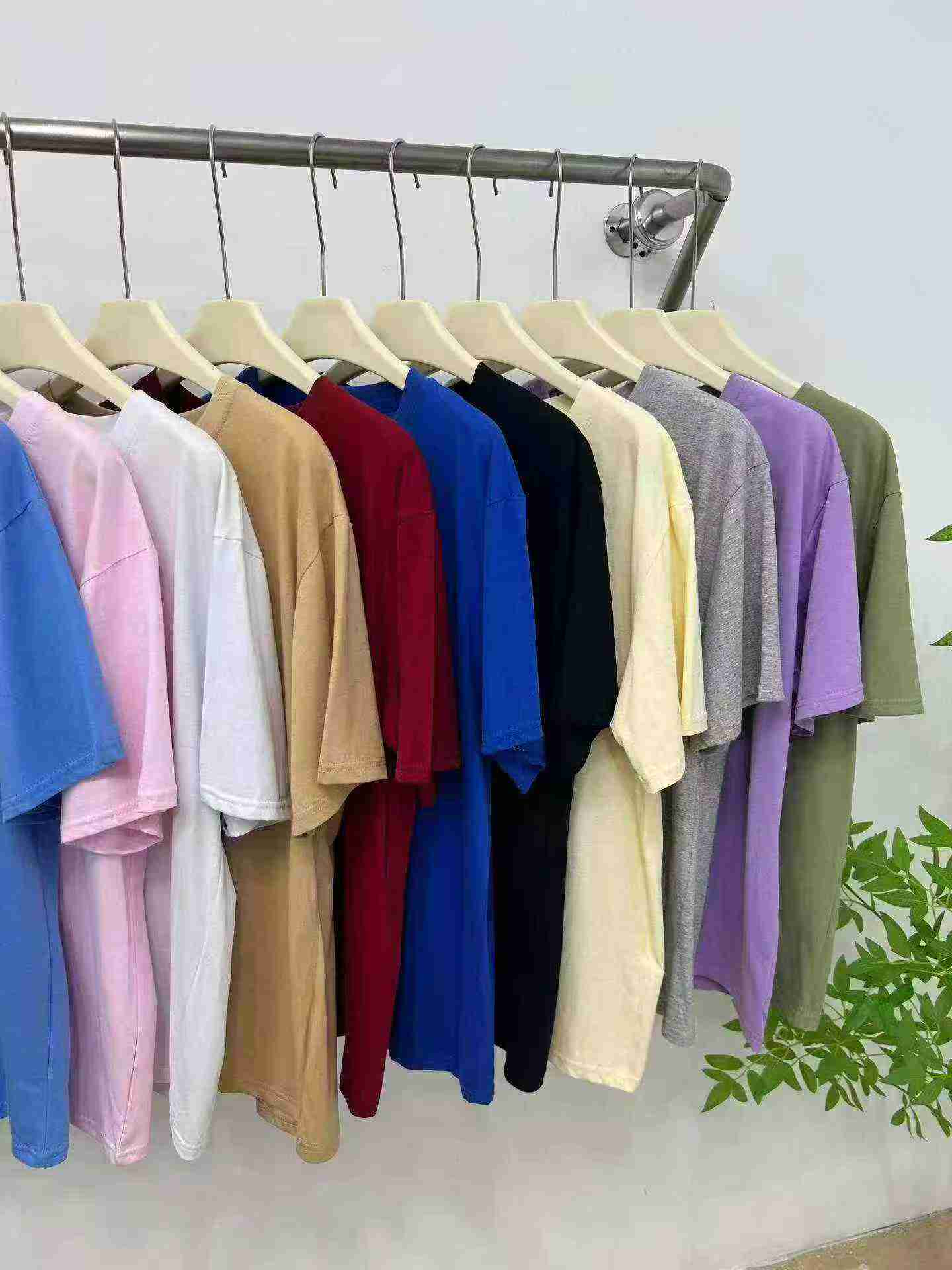 Classic 180g Cotton V-neck Solid Short Sleeve T-shirts for Men Women, Total 8217 Pieces - Image 8
