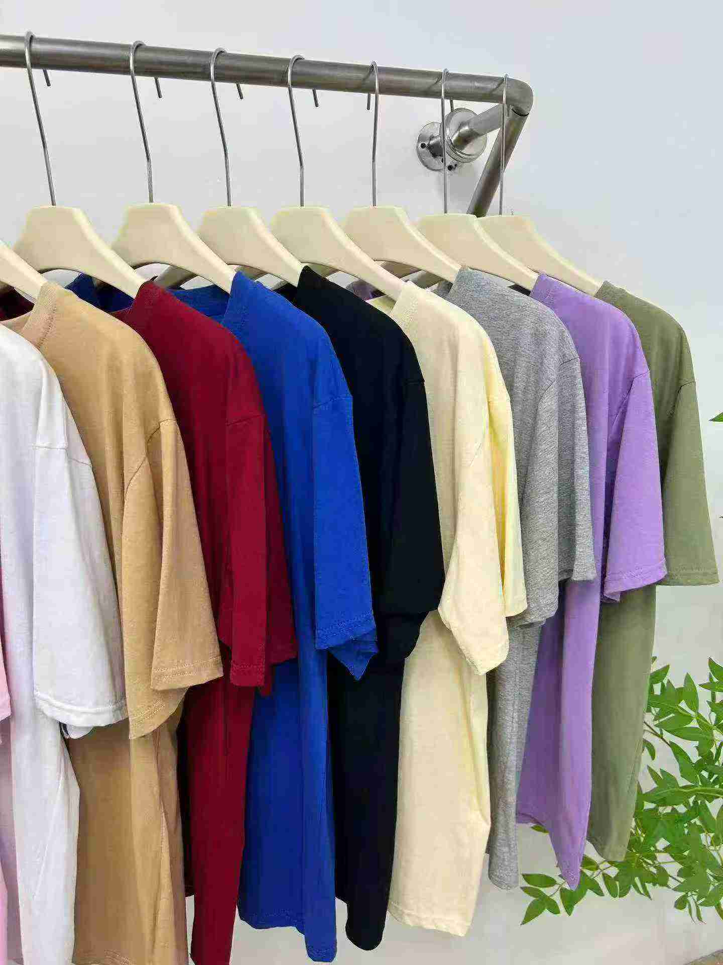 Classic 180g Cotton V-neck Solid Short Sleeve T-shirts for Men Women, Total 8217 Pieces - Image 9