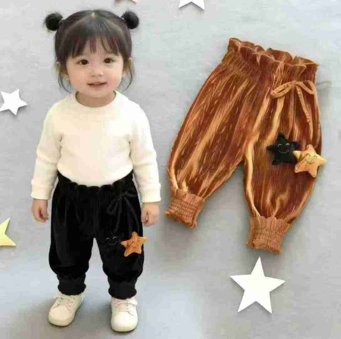 193 Pcs Baby Girls Velvet Casual Lantern Pants - Image 4