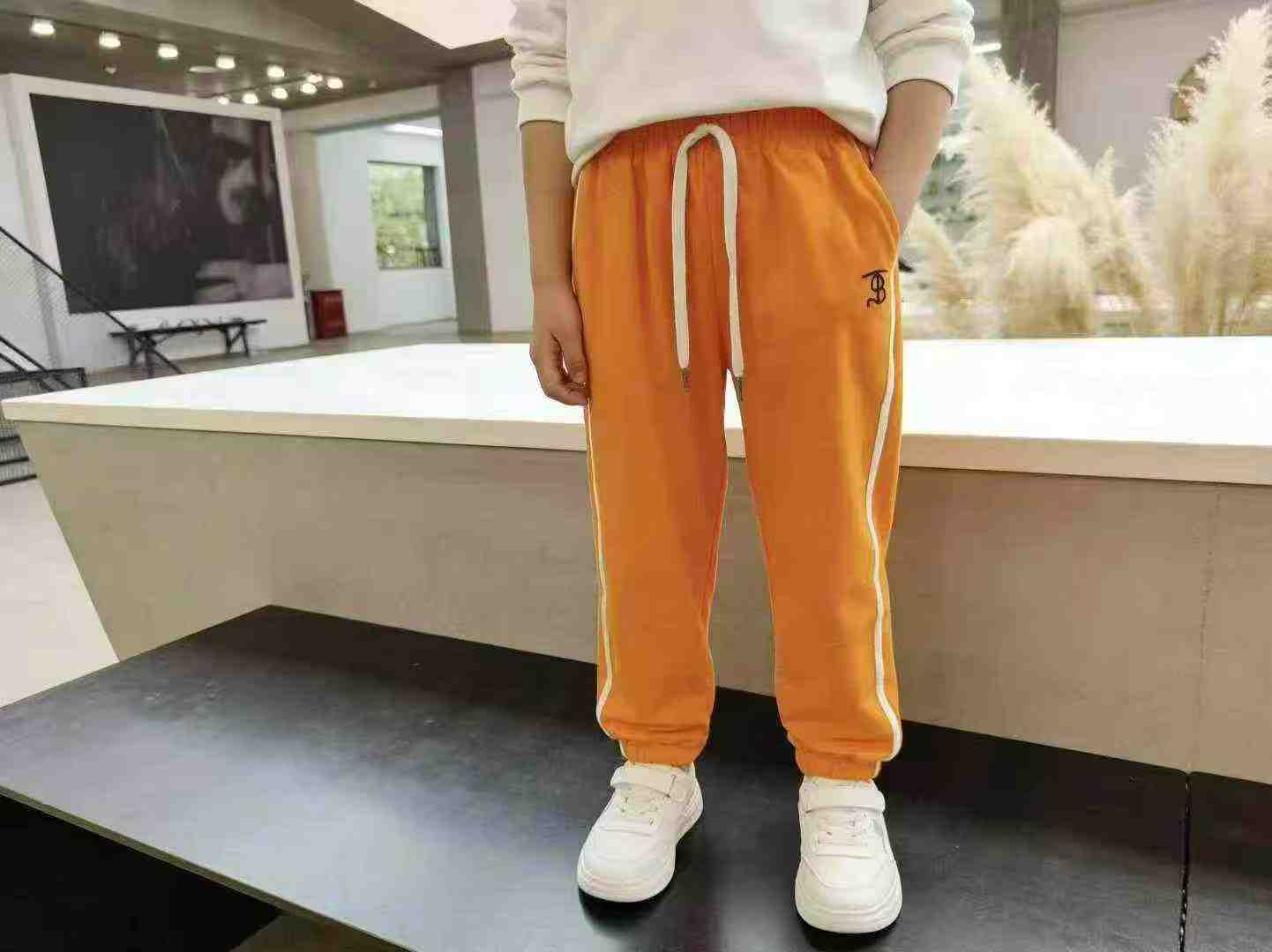 About 350pcs Boys Girls Thin Cotton Cuffed Casual Pants - Image 2