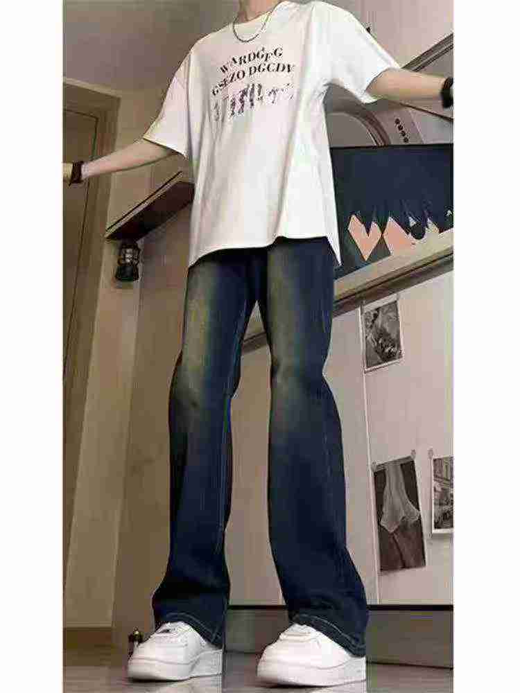Approx 678 Pieces Men's Washed Gradient Navy Straight American Jeans - Image 2