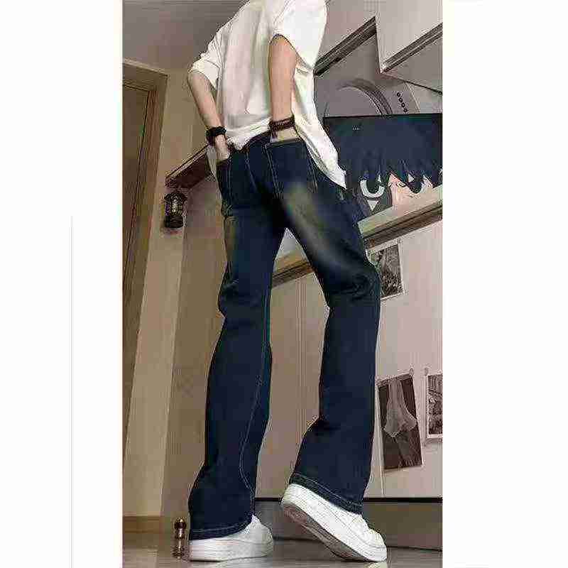 Approx 678 Pieces Men's Washed Gradient Navy Straight American Jeans - Image 3