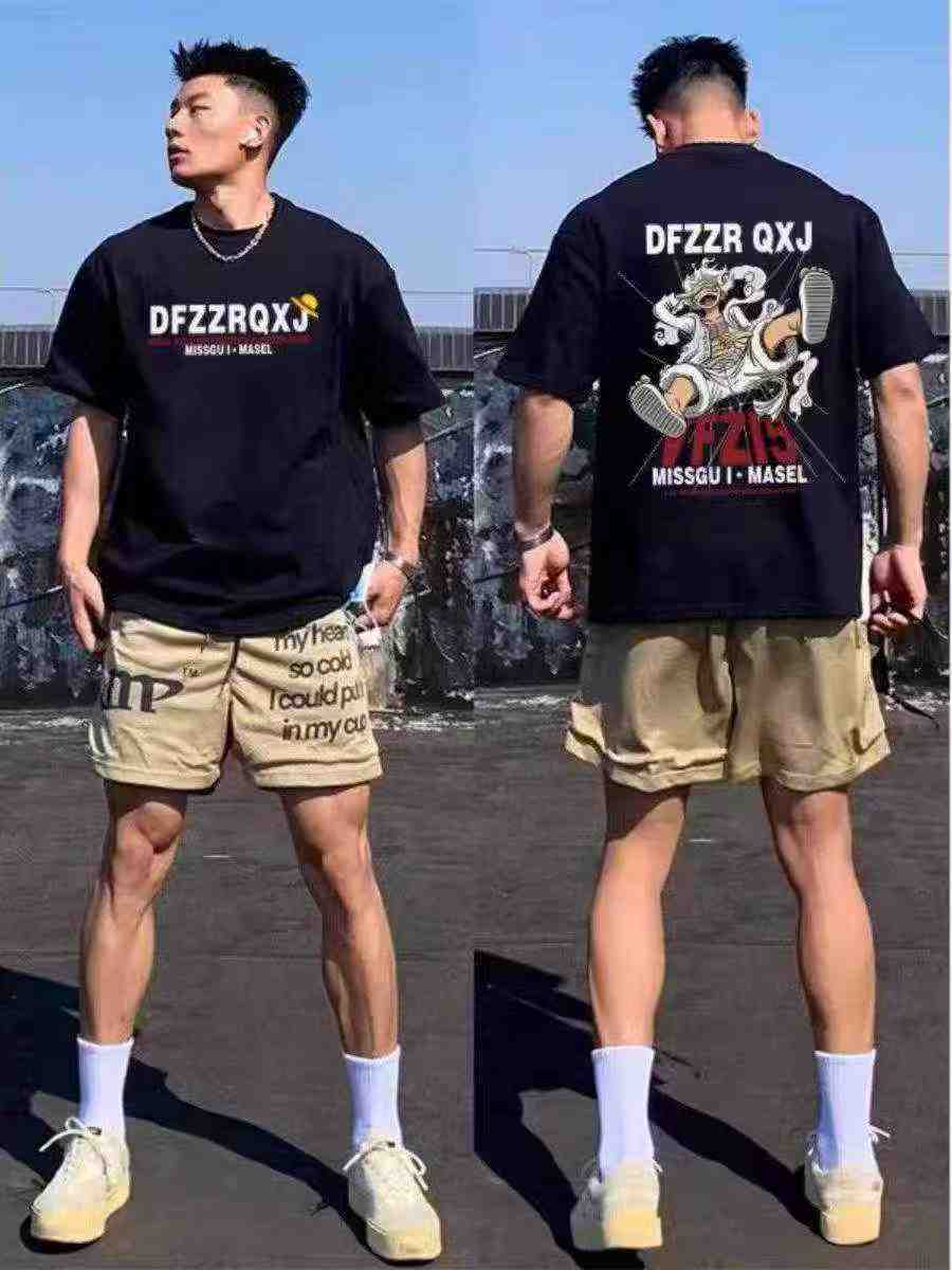 240g Heavyweight Pure Cotton Men's Trendy Short Sleeve T-Shirts, 3 Styles Total 680 Pieces - Image 2