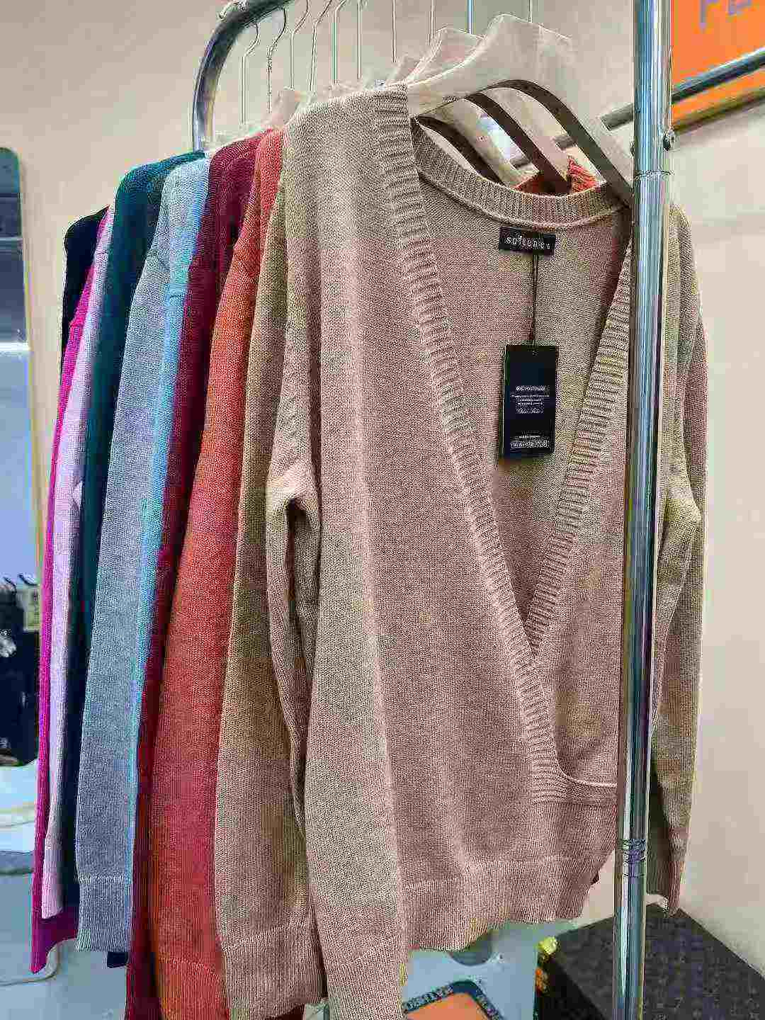 Plus Size Women's Knit V-neck Cardigan, 237 Pieces, Multiple Colors, S-4XL - Image 7