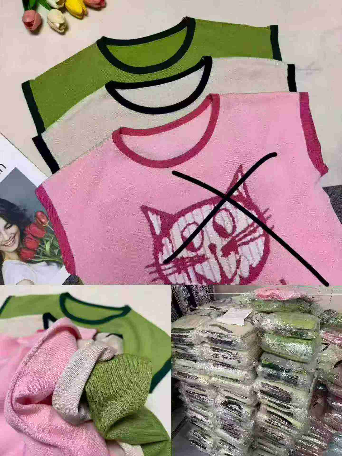 About 420 Pcs Women's Ice Silk Knit Dress 2 Colors - Image 4