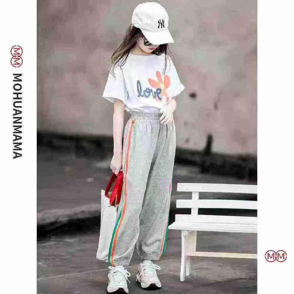 655 Pcs Spring Summer Korean Style Big Kids Loose Thin Casual Sports Long Pants - Image 3