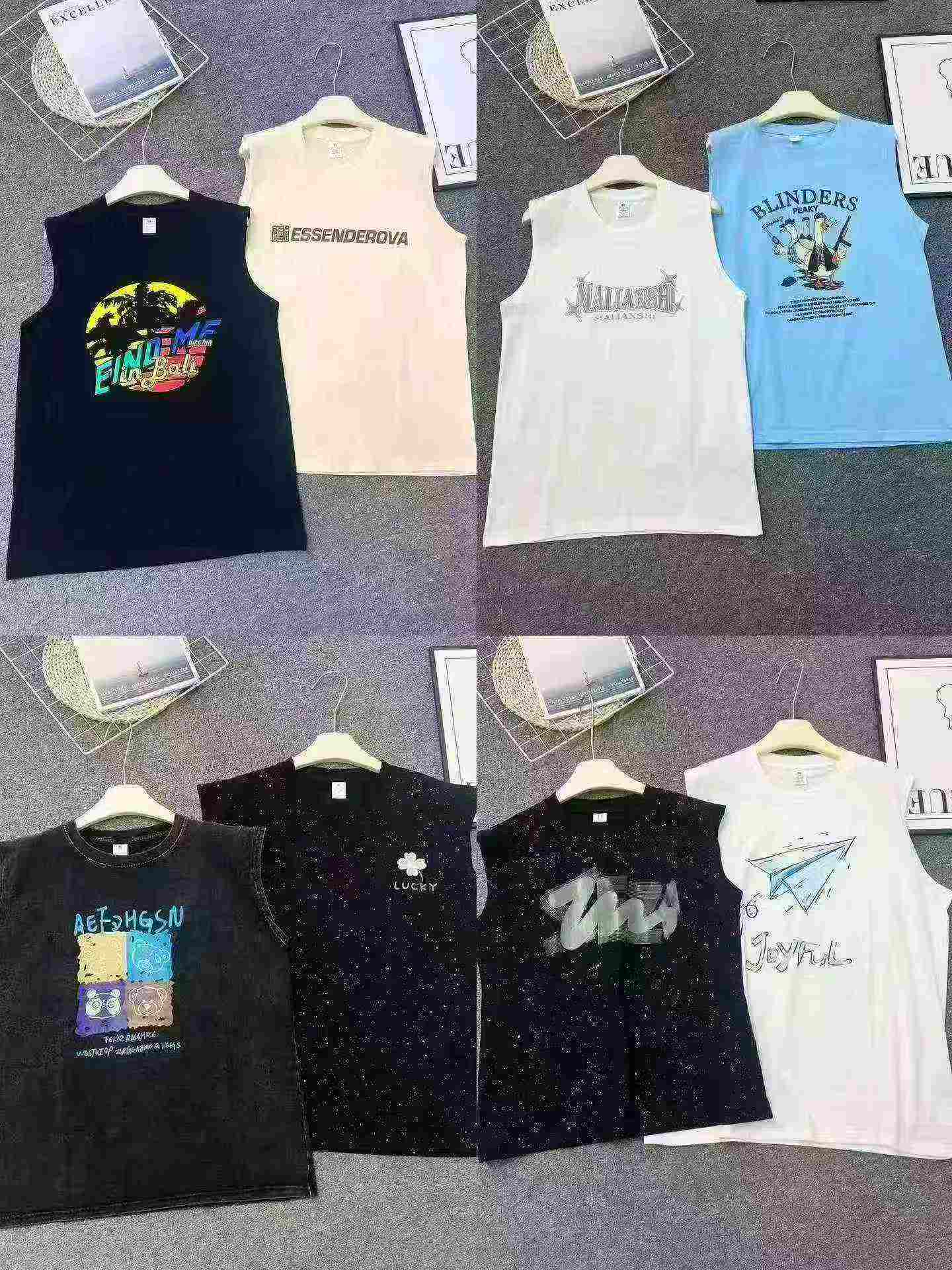 2000 Pcs Pure Cotton Men & Women Plus Size Sleeveless Tank Tops - Image 8