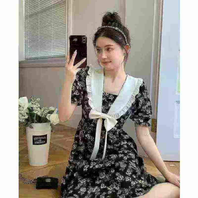 190 Pcs Doll Collar Floral Puff Sleeve Dresses - Image 6