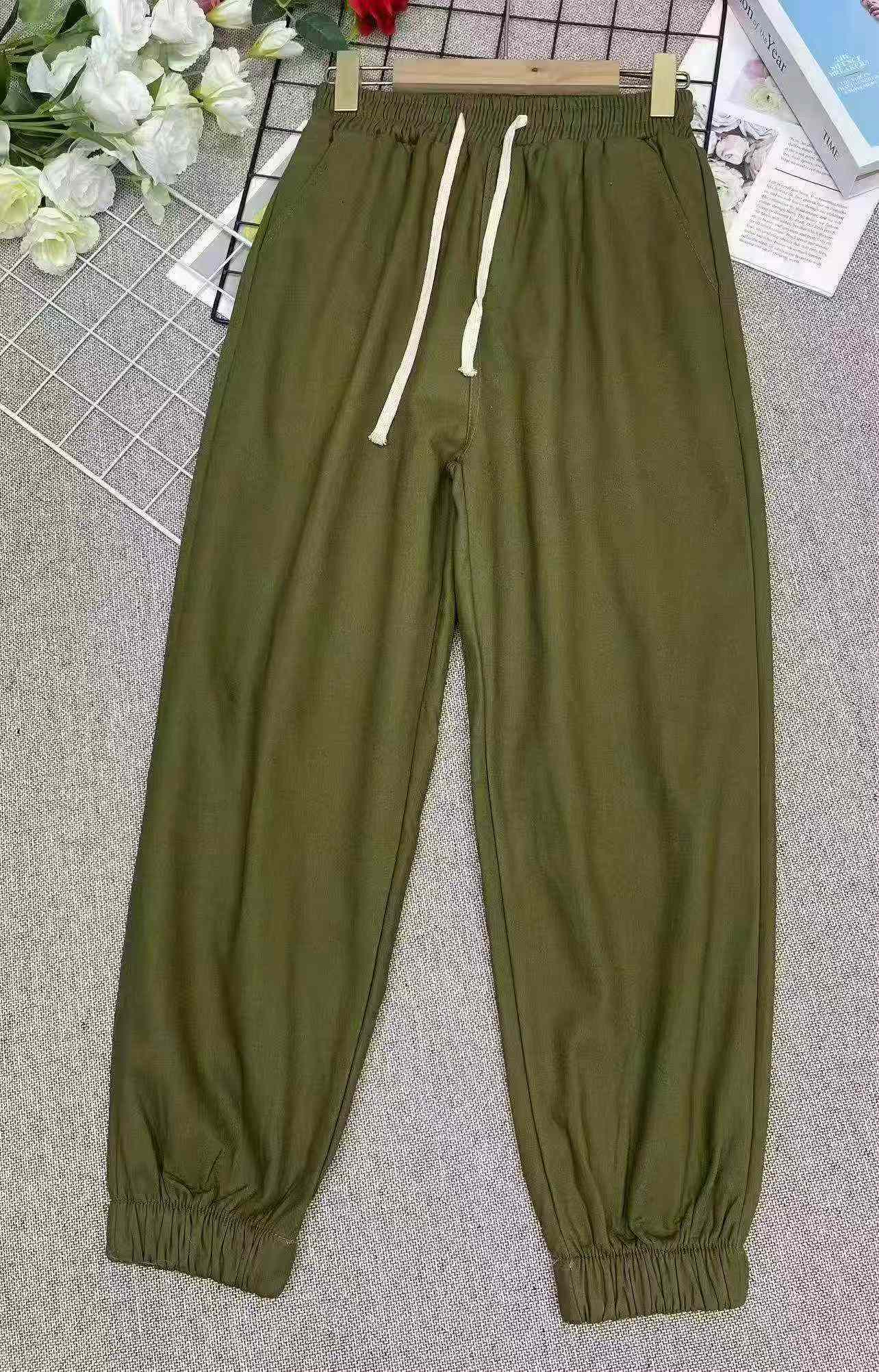 Men's Washed Cotton Fleece Lined Cargo Pants, Total 198 Pieces - Image 2