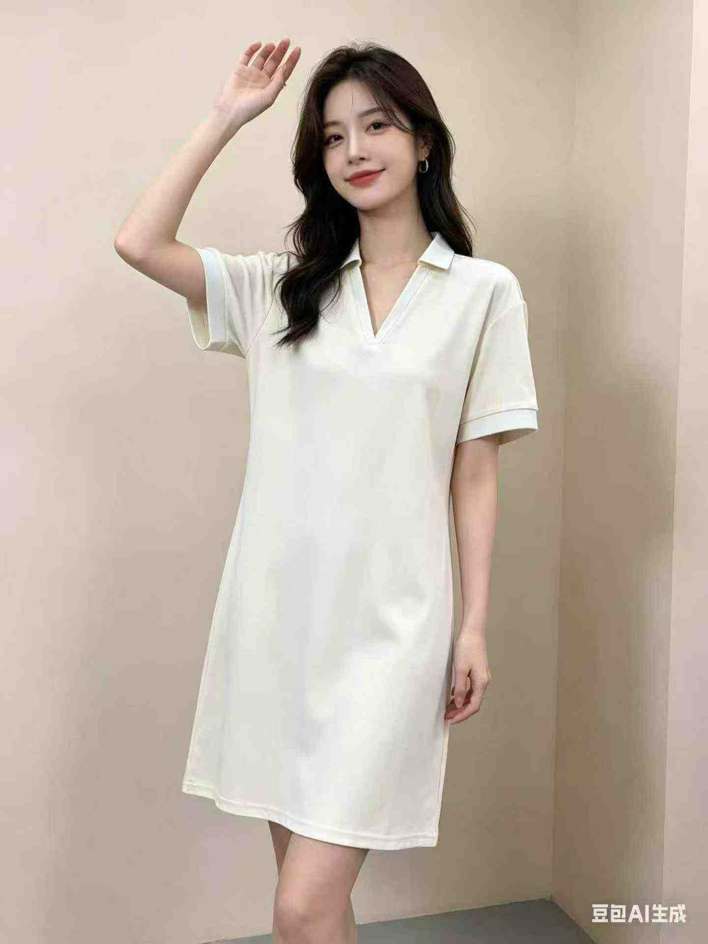 New Oversized Polo Collar Dress, About 2000 Pieces In Stock - Image 3