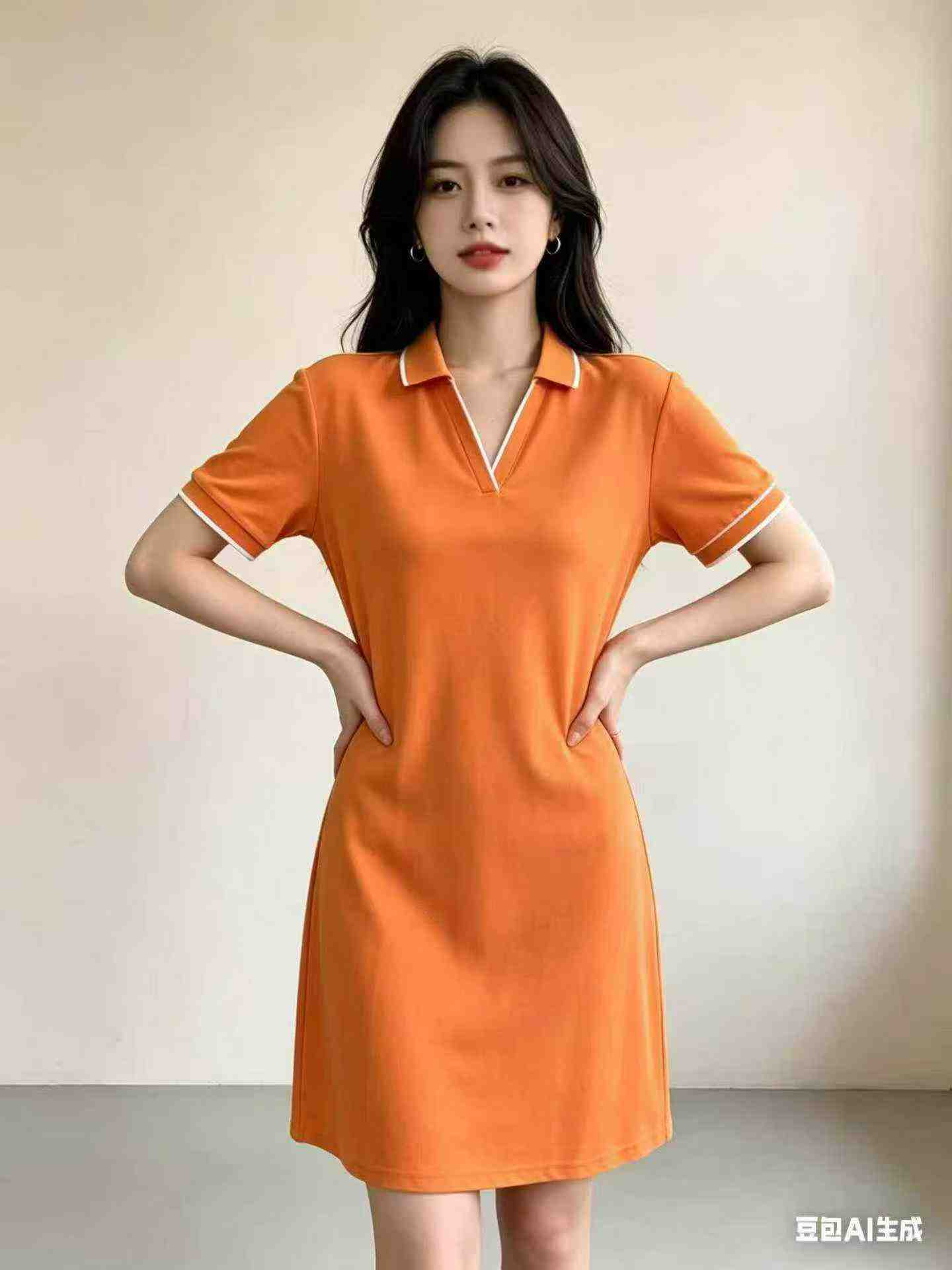 New Oversized Polo Collar Dress, About 2000 Pieces In Stock - Image 5