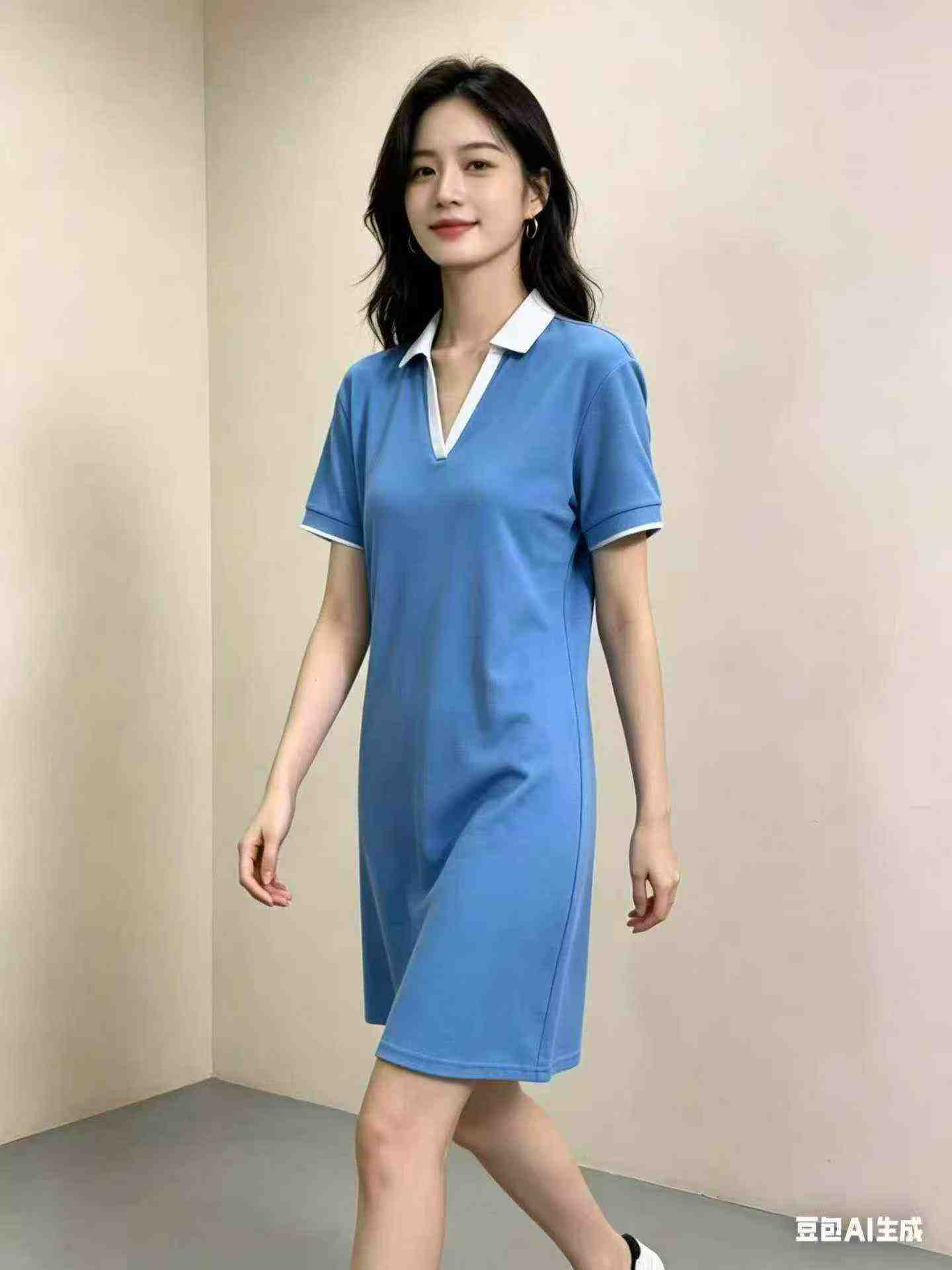 New Oversized Polo Collar Dress, About 2000 Pieces In Stock - Image 7