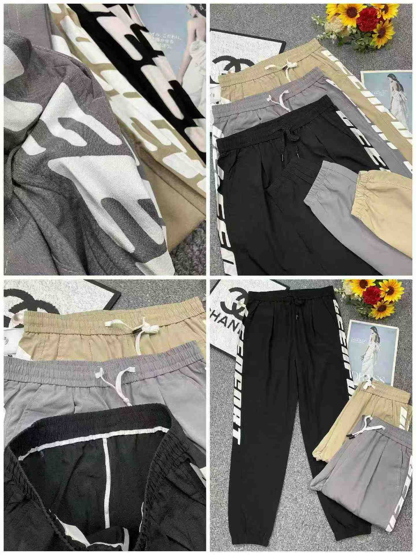 New Spring Summer Men's Korean Style Casual Elastic Waist Cuffed Long Pants 5294 Pieces - Image 8