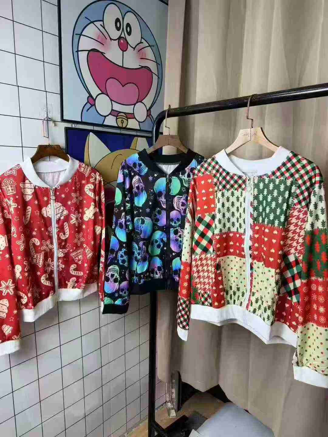 450pcs European American Style Printed Zipper Long Sleeve Women Jacket S-3XL Individually Packed - Image 5