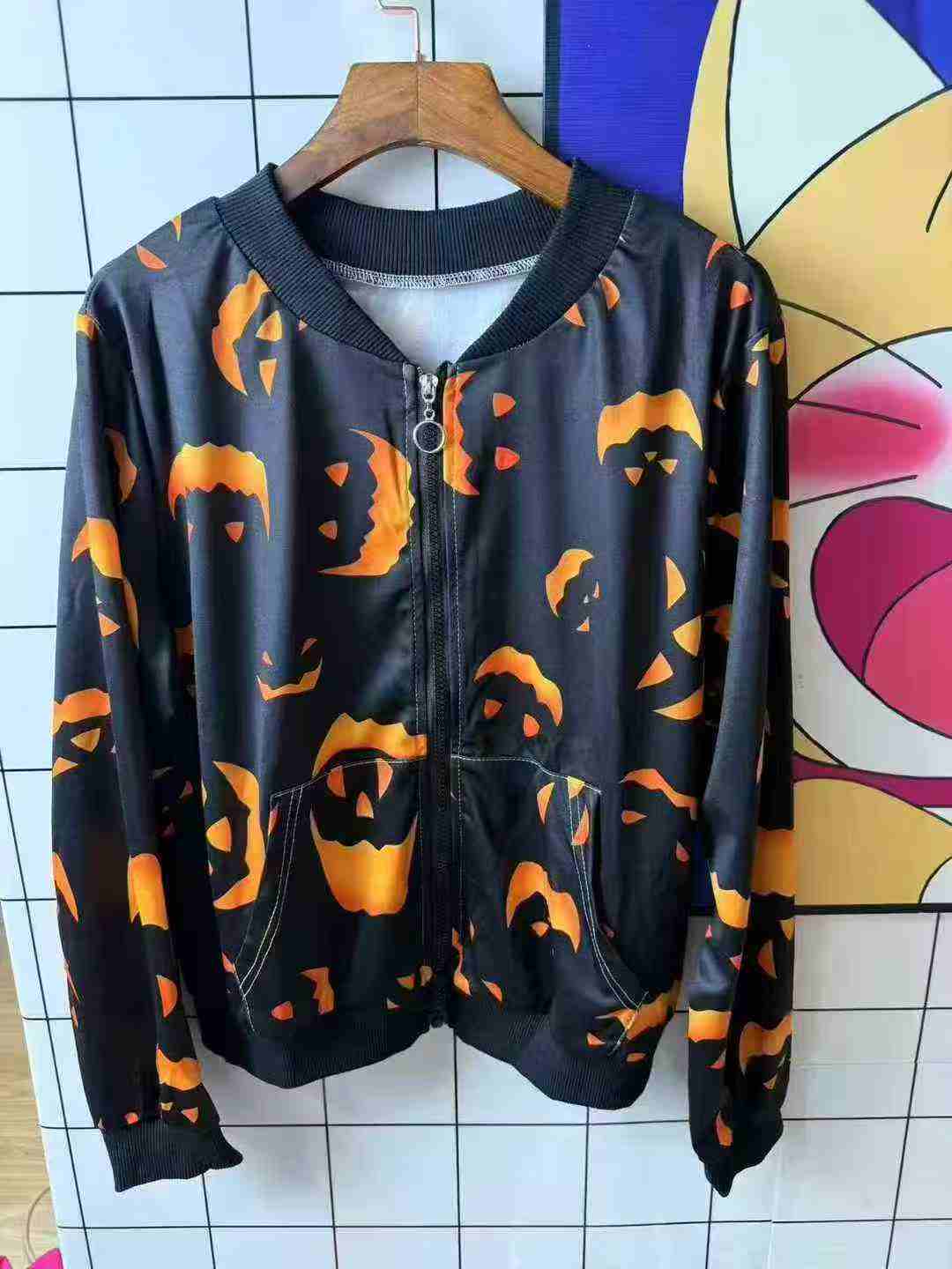 450pcs European American Style Printed Zipper Long Sleeve Women Jacket S-3XL Individually Packed - Image 7