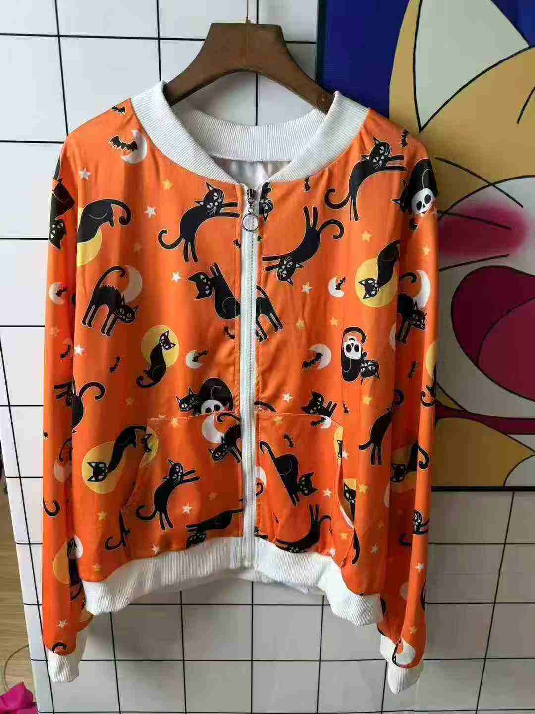 450pcs European American Style Printed Zipper Long Sleeve Women Jacket S-3XL Individually Packed - Image 8