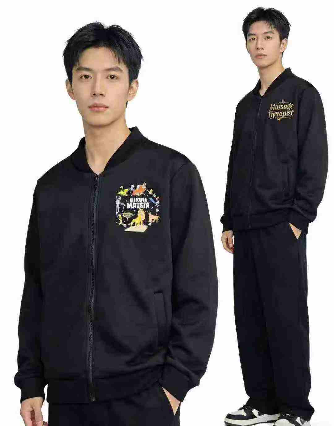 221 Pièces Vestes de baseball unisexe tendance zippées à doublure en molleton, tailles S-2XL - Image 3