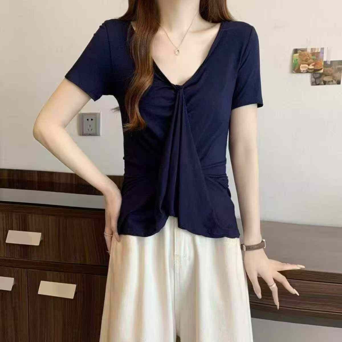 Women's Cotton Short Sleeve T-shirts, Total 366 Pieces Clearance - Image 2