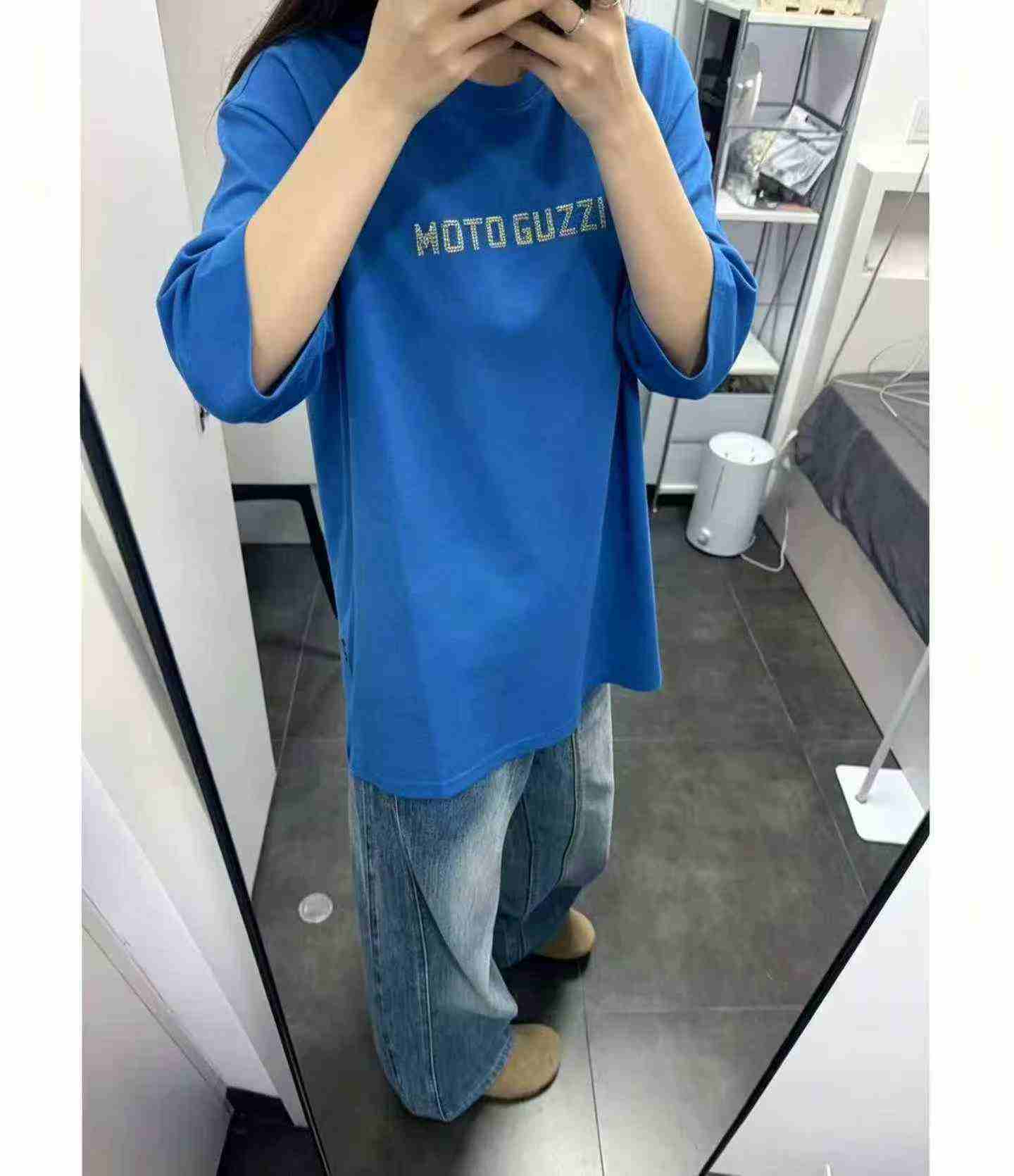 Kaos Lengan Panjang Katun Wanita Merek Trendi, 1054 Potong - Image 4