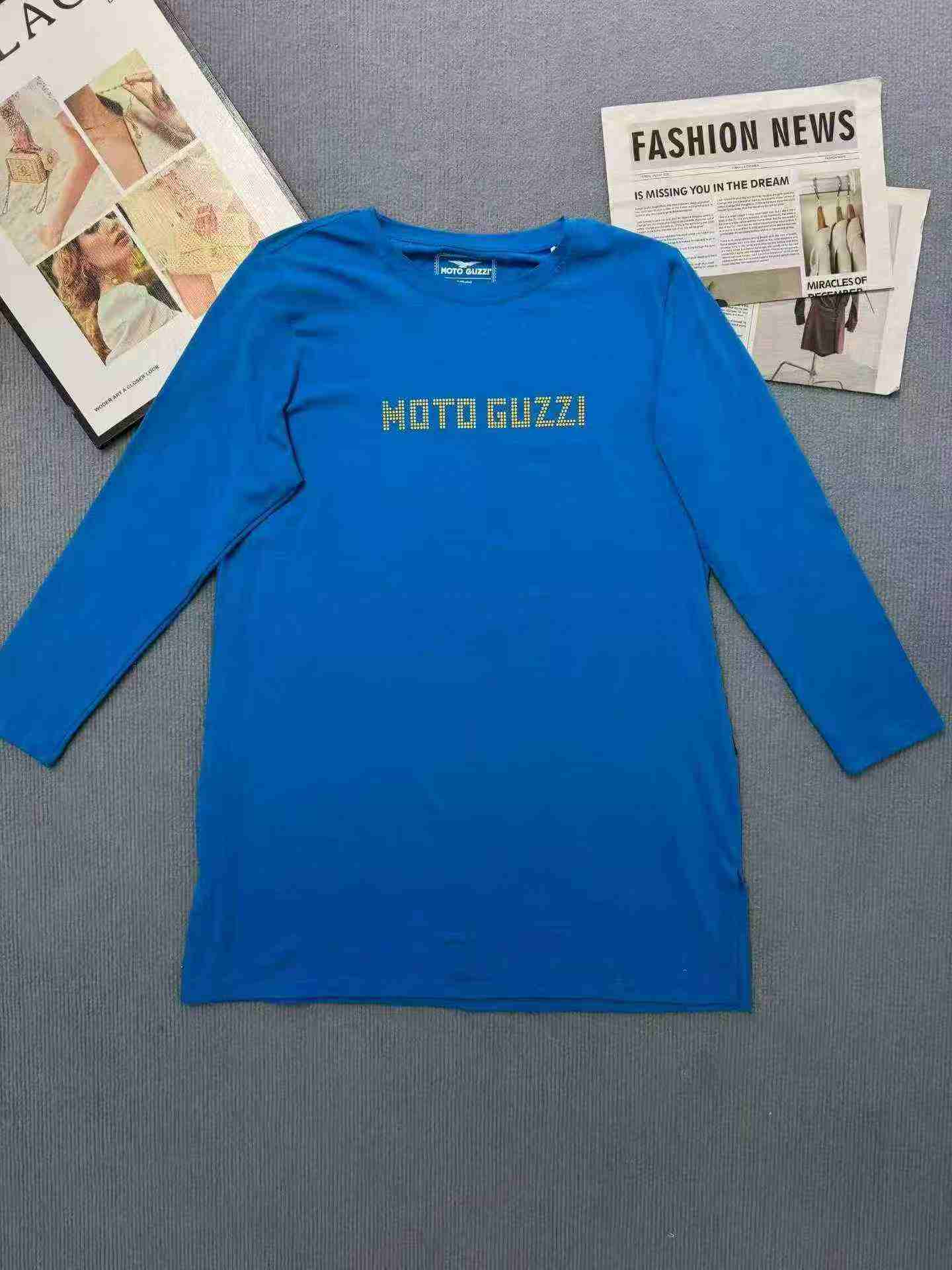 Kaos Lengan Panjang Katun Wanita Merek Trendi, 1054 Potong - Image 6
