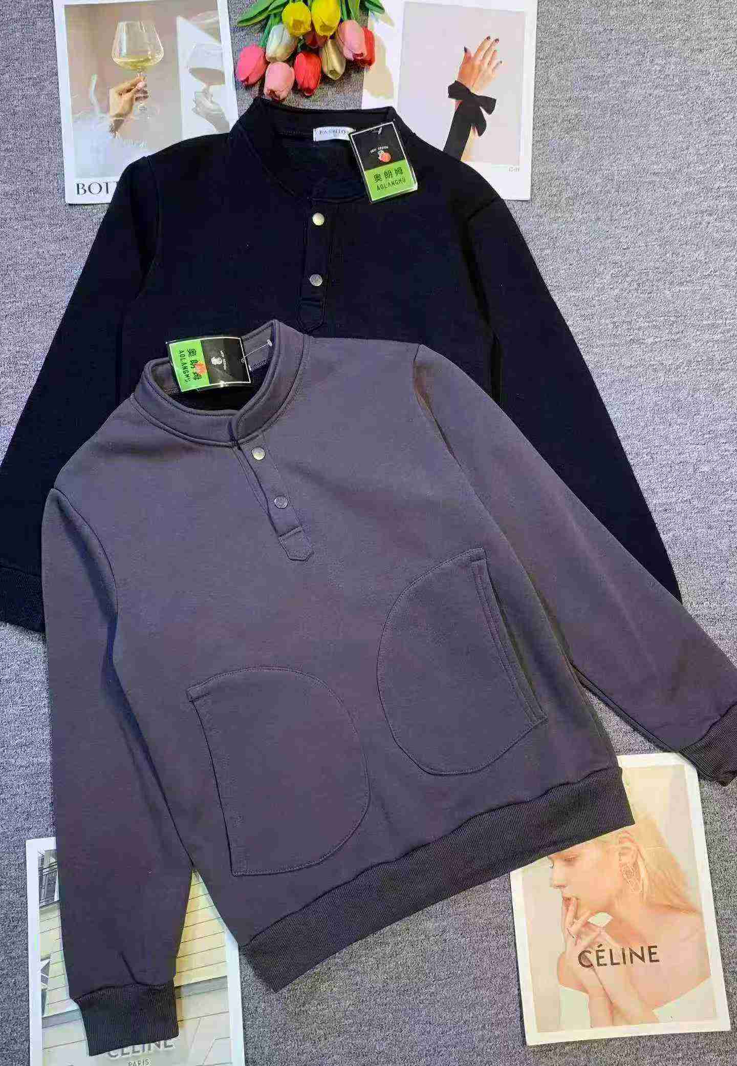 Liquidación: Aproximadamente 200 piezas de sudaderas vintage con forro de felpa - Image 3