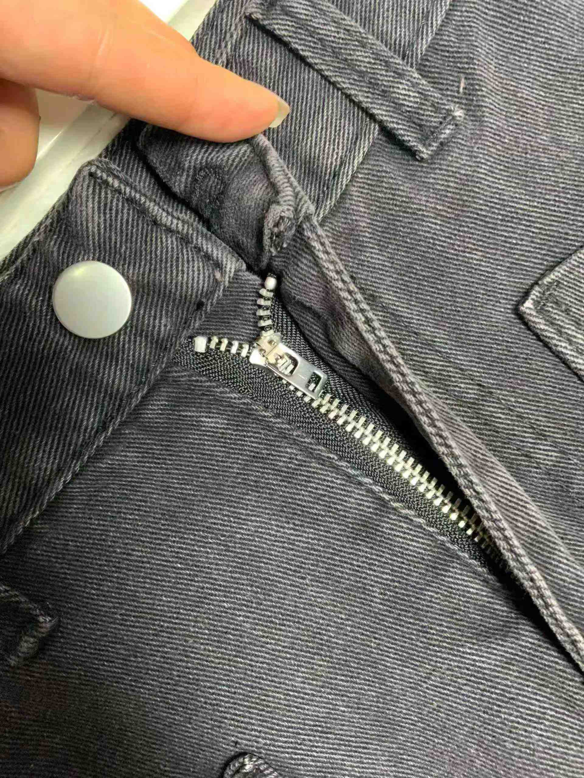 Jeans à jambes larges délavés à dégradé style vintage américain pour hommes, 214 pièces - Image 3