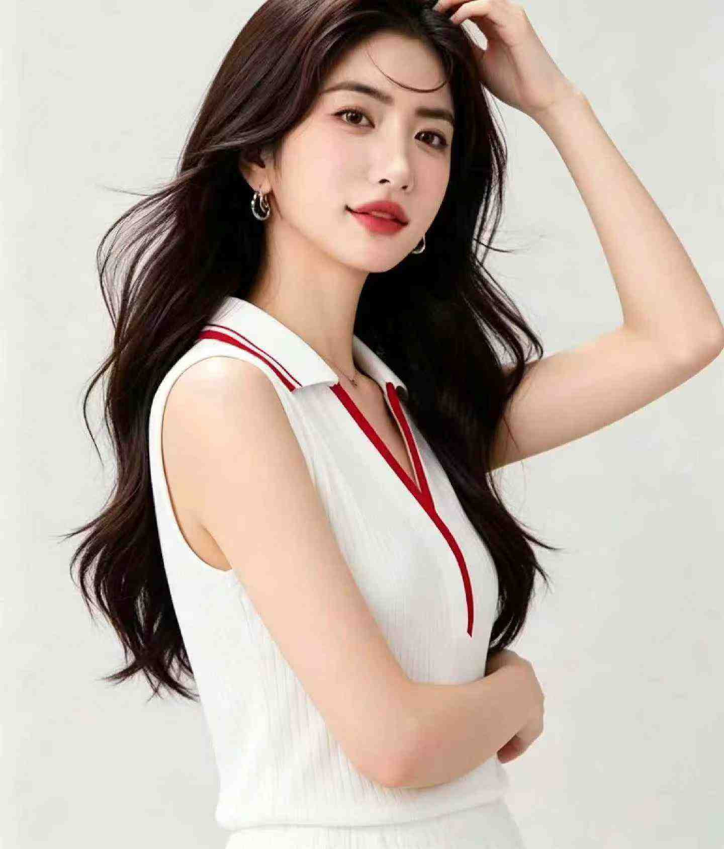 Rompi Rajut Kerah Polo Bahan Sutra Es Elastis Slim Model Retro Baru Musim Panas 171 Pcs - Image 7