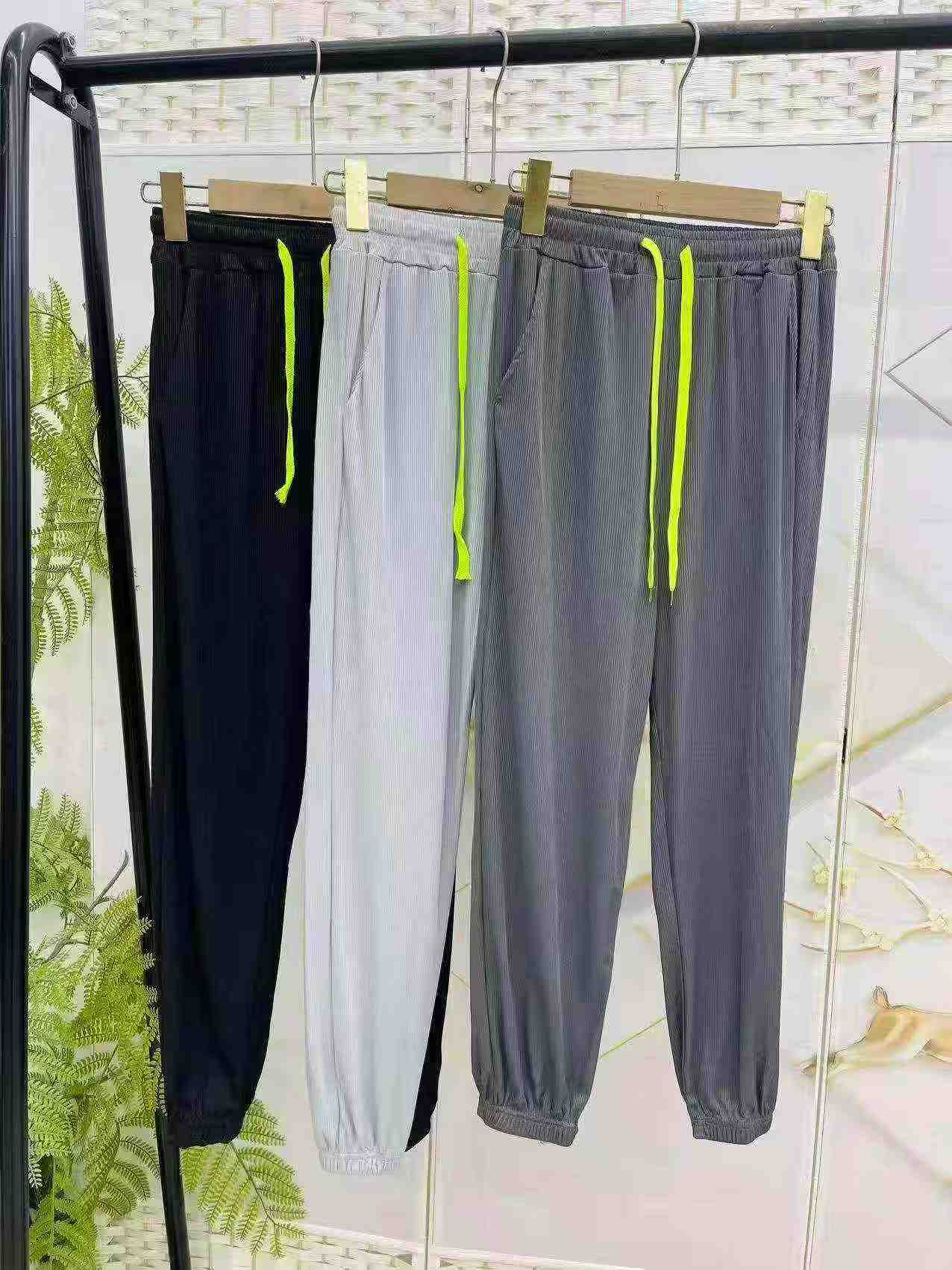 Pantalones jogger de seda de hielo para hombre, 2285 piezas, embalaje individual - Image 5