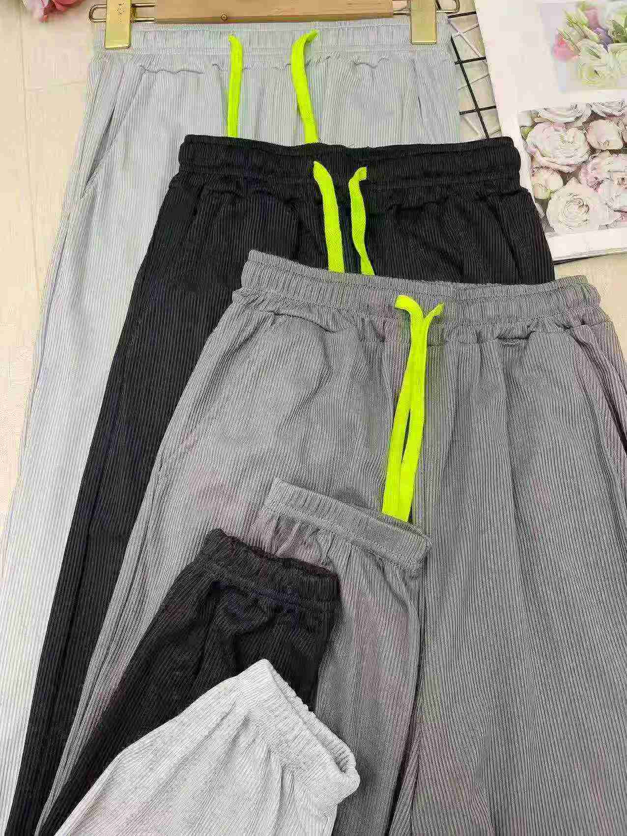 Pantalones jogger de seda de hielo para hombre, 2285 piezas, embalaje individual - Image 8