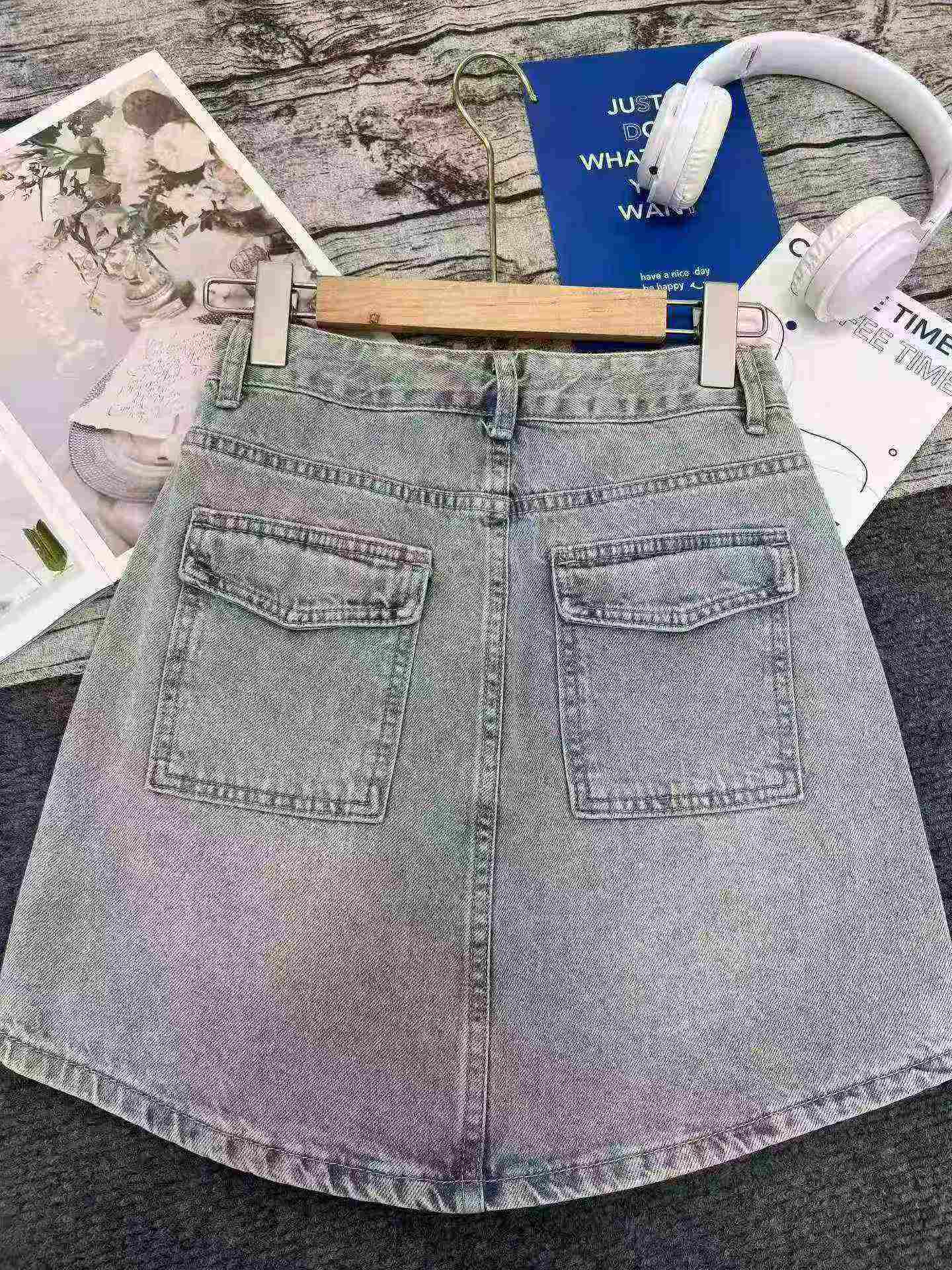 270 Piezas Nuevas Faldas Cortas Vaqueras de Cintura Alta de Línea A para Mujeres - Image 8