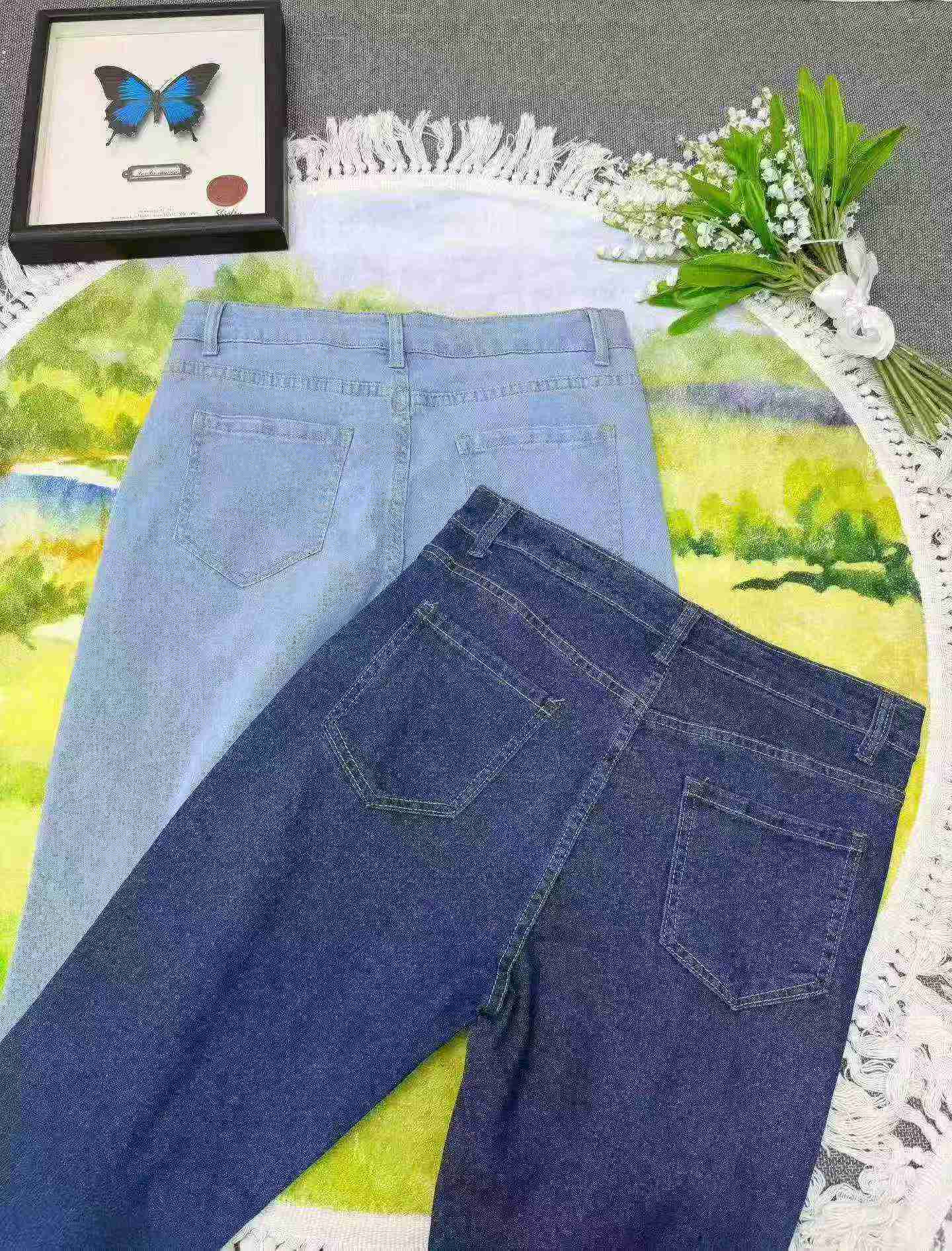 2780 dona yuqori cho'ziluvchan yuqori belli tor jinsi shimlar - Image 6
