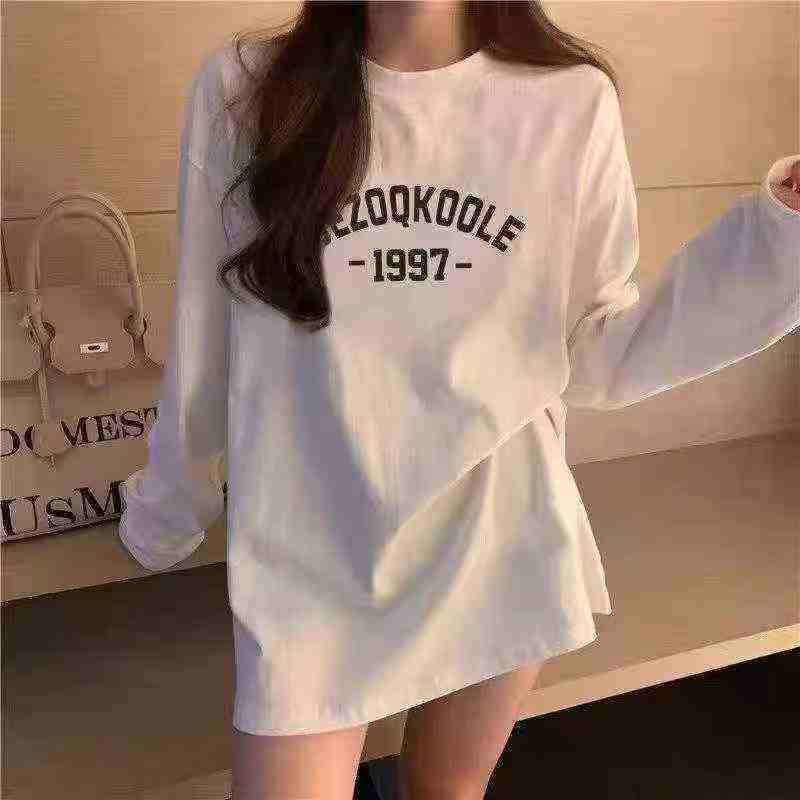 1000 Buah Kaos Lengan Panjang Leher Bulat Katun Wanita - Image 2
