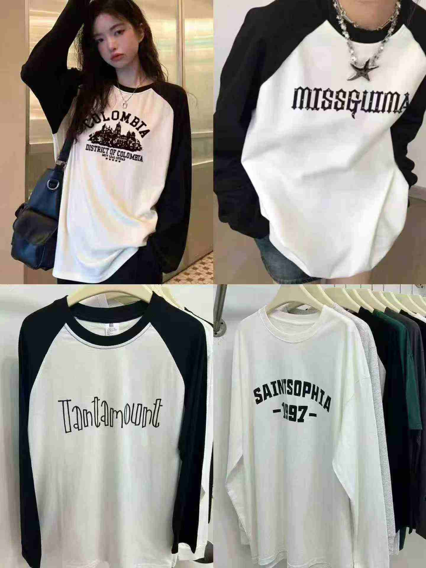 1000 Buah Kaos Lengan Panjang Leher Bulat Katun Wanita - Image 6