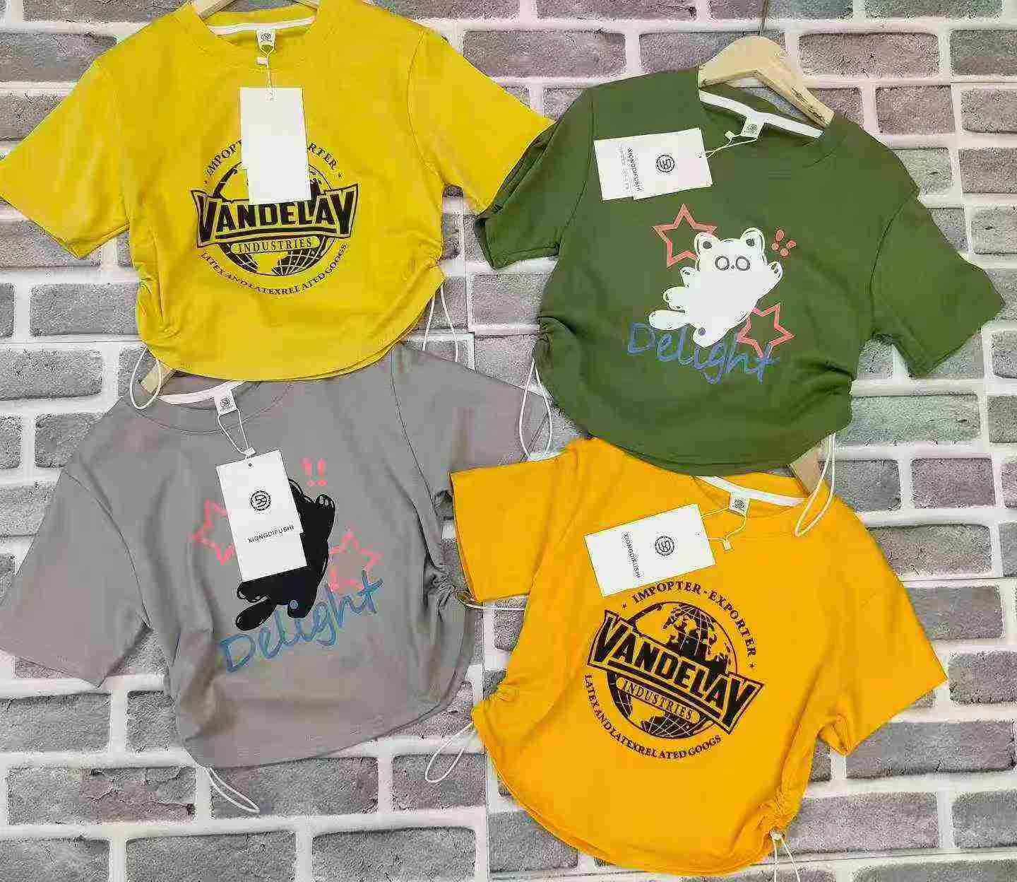 About 400 Pcs Cotton Sexy Drawstring Short Sleeve T-Shirts - Image 5