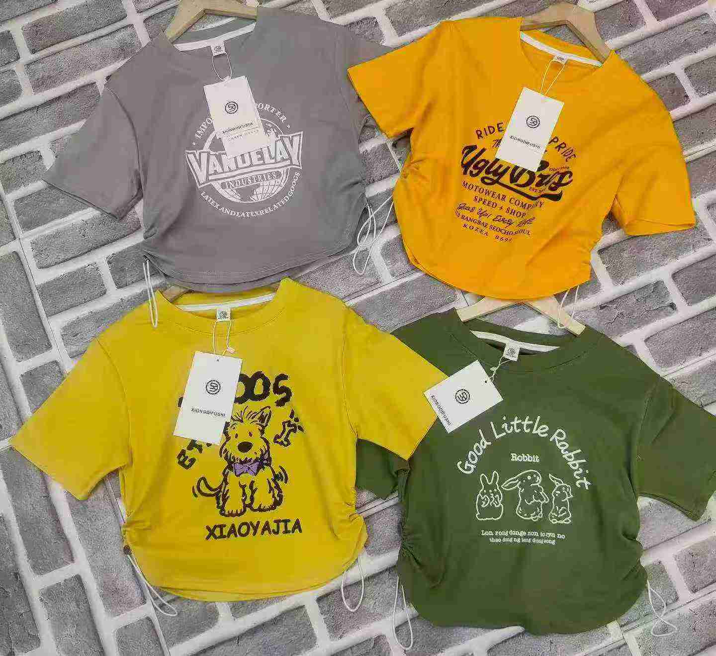 About 400 Pcs Cotton Sexy Drawstring Short Sleeve T-Shirts - Image 6