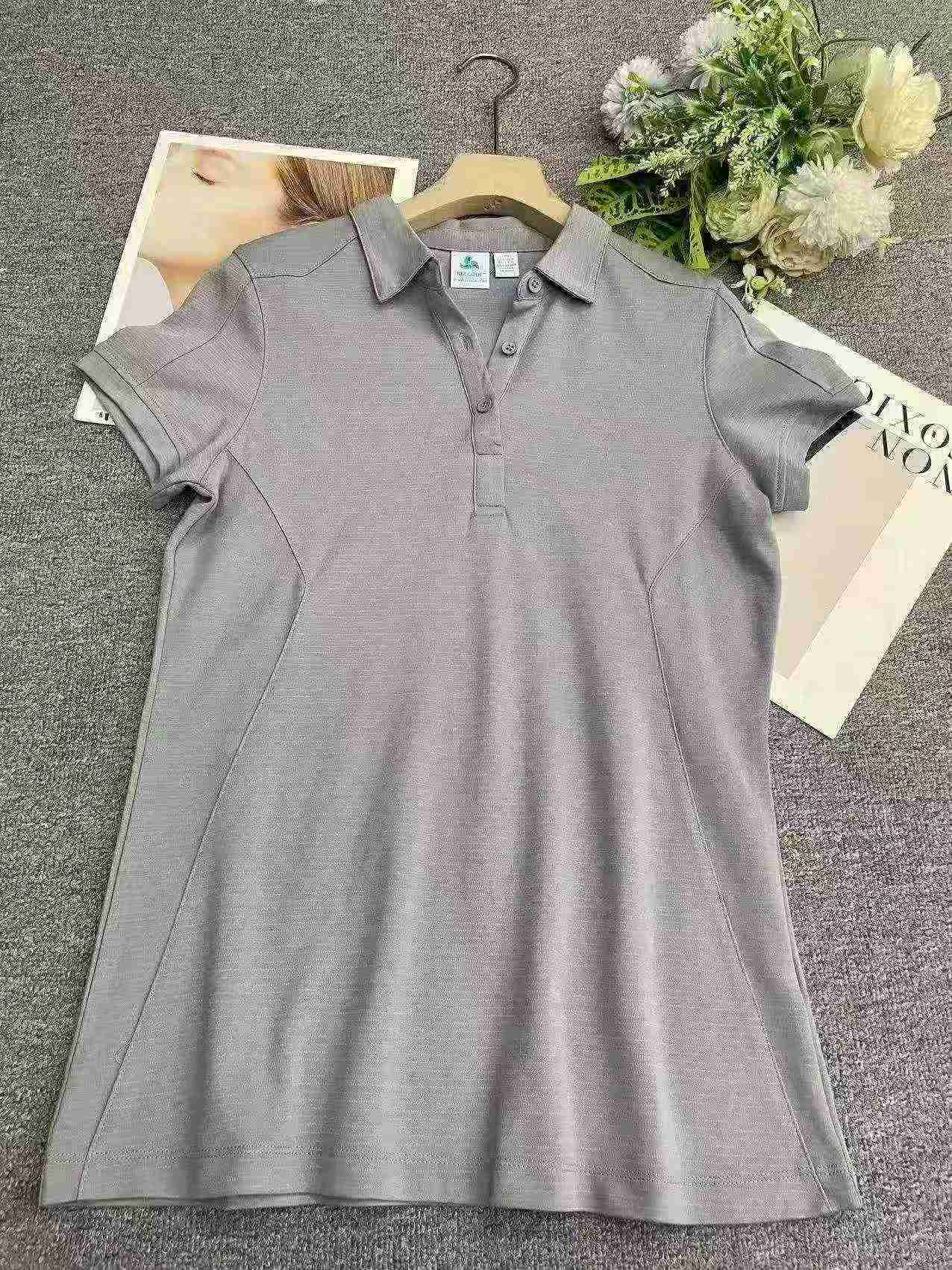 1134 Pieces Solid Color Short Sleeve Lapel Polo Shirts - Image 2