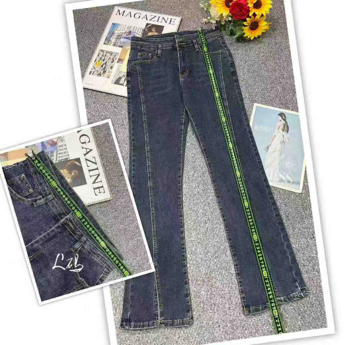 New Spring Summer Vintage Split High Waist Flared Jeans, About 320 Pcs - Image 3