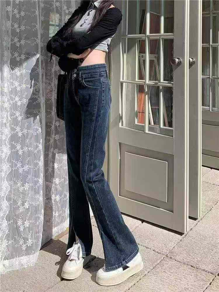 New Spring Summer Vintage Split High Waist Flared Jeans, About 320 Pcs - Image 7