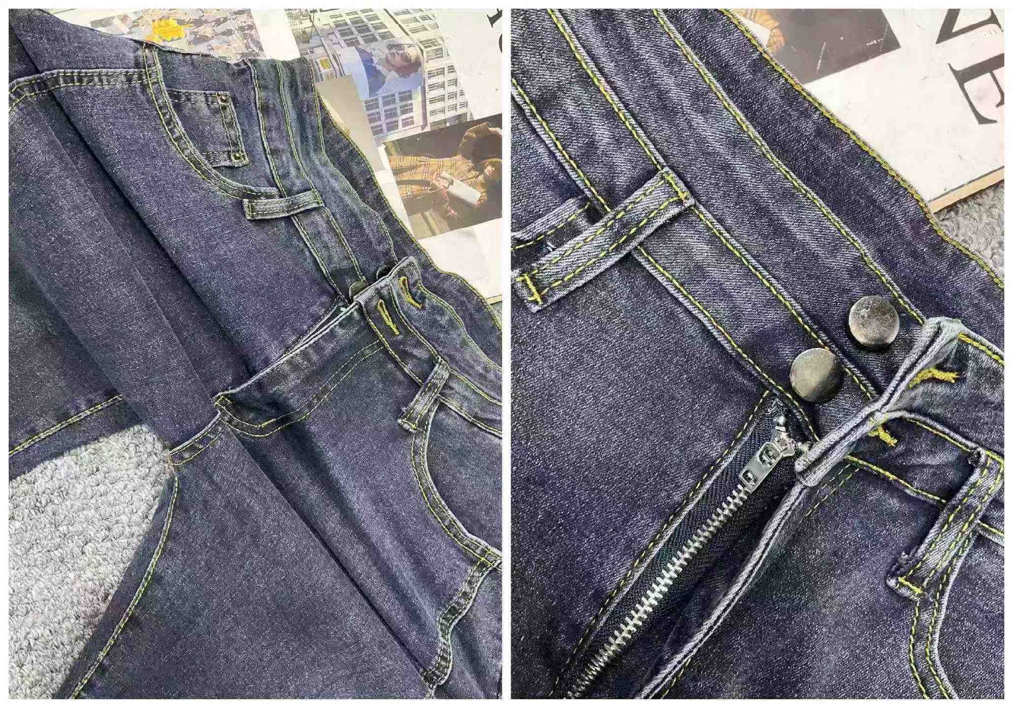 New Spring Summer Vintage Split High Waist Flared Jeans, About 320 Pcs - Image 9