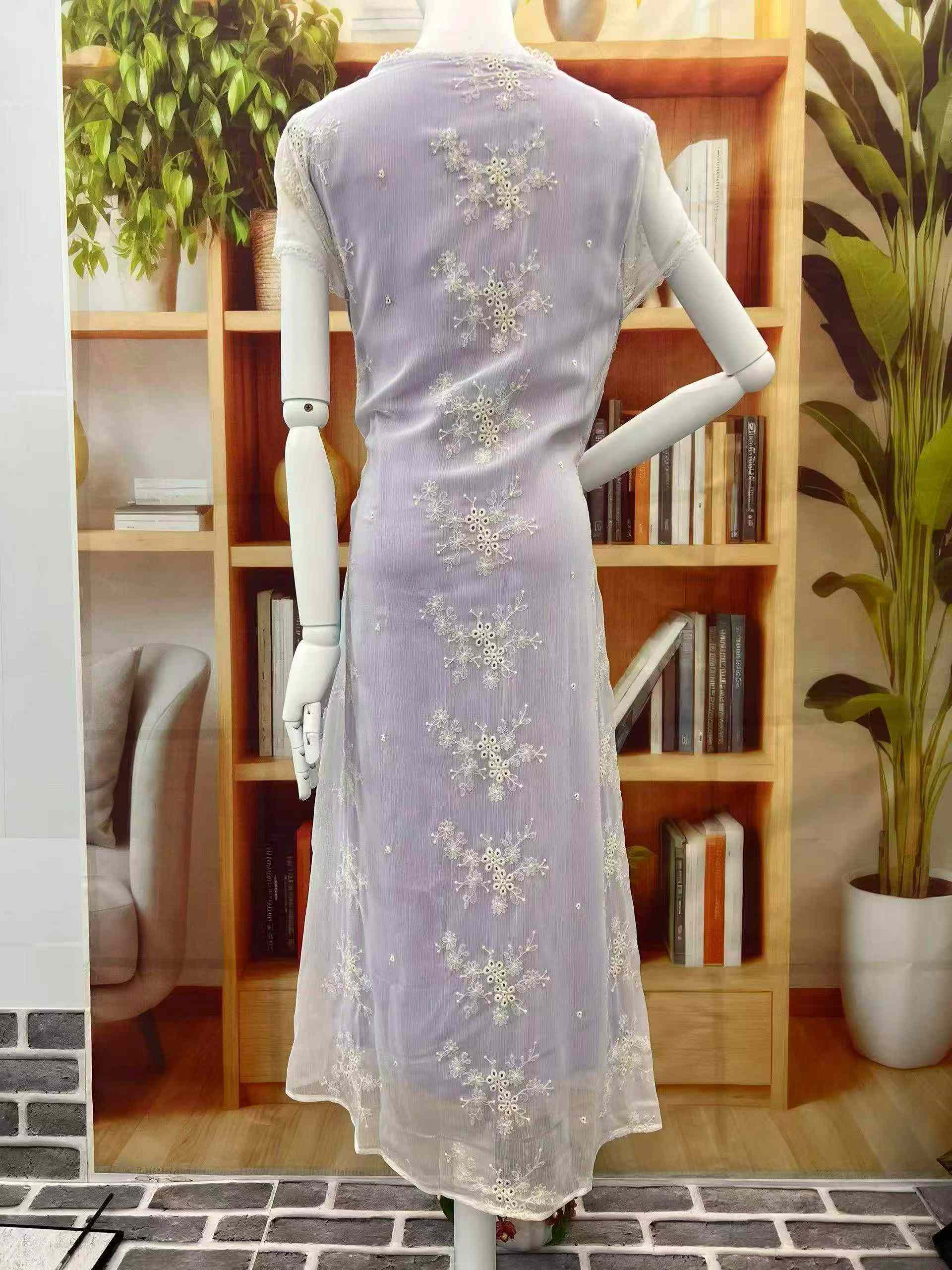 4100 Pcs New Summer Embroidered Slim Long Dress - Image 5