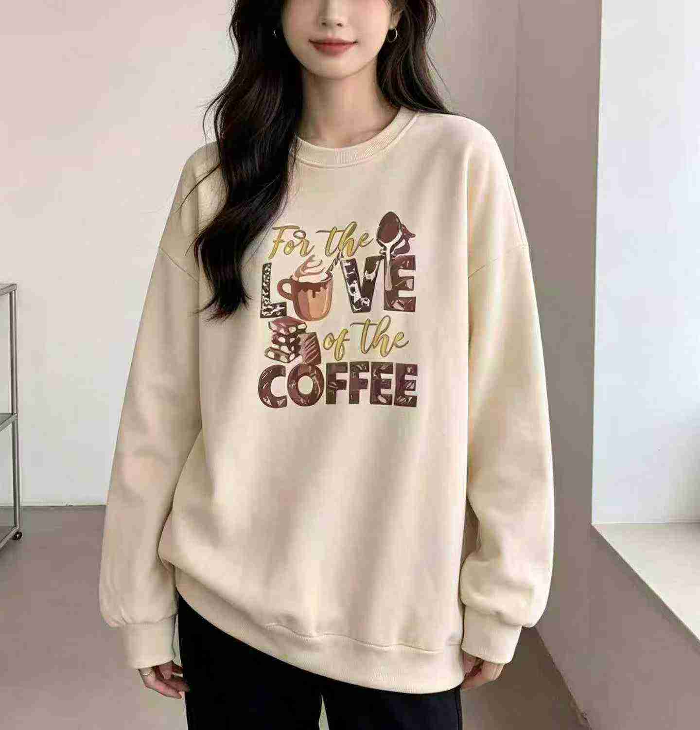 Large Size Thickened Fleece Casual Loose Sweatshirts 1163 Pieces - Image 6