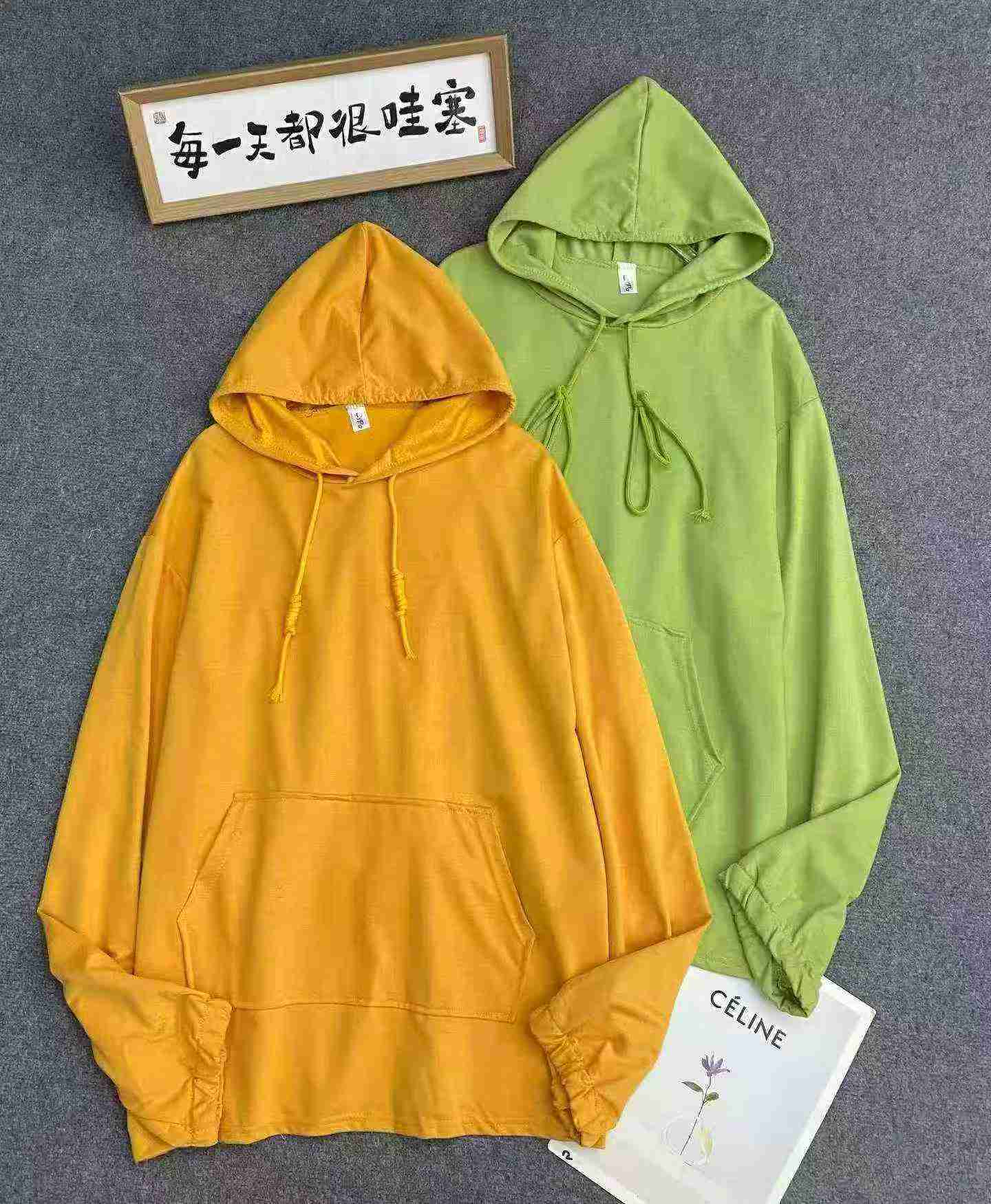 223pcs Cotton Mid-length Loose Hoodies - Image 2