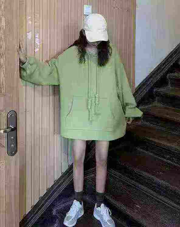 223pcs Cotton Mid-length Loose Hoodies - Image 5